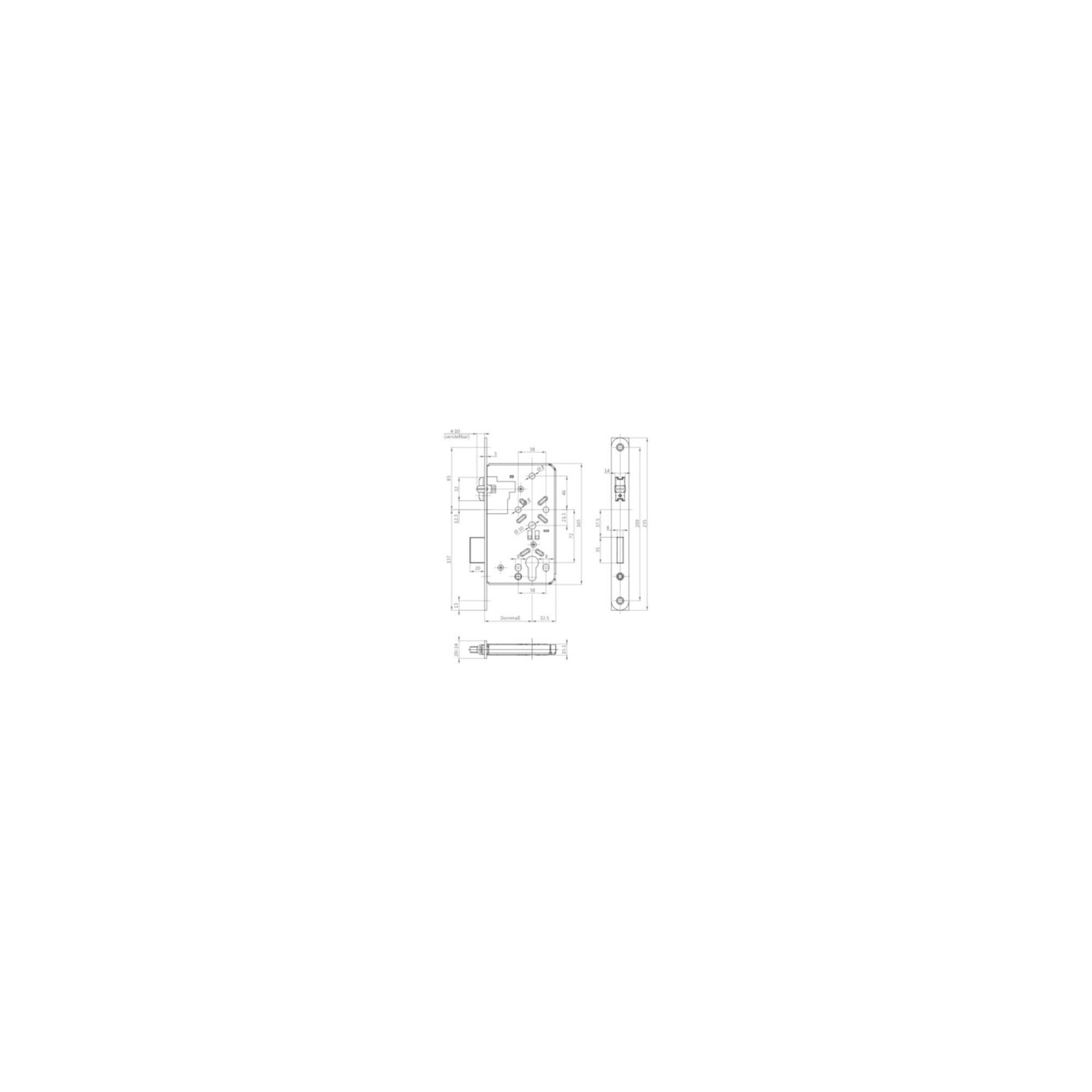 BKS Profilzylinder PETschl. PZ 24/55mm DIN L/R SP VA ktg. Rollfalle