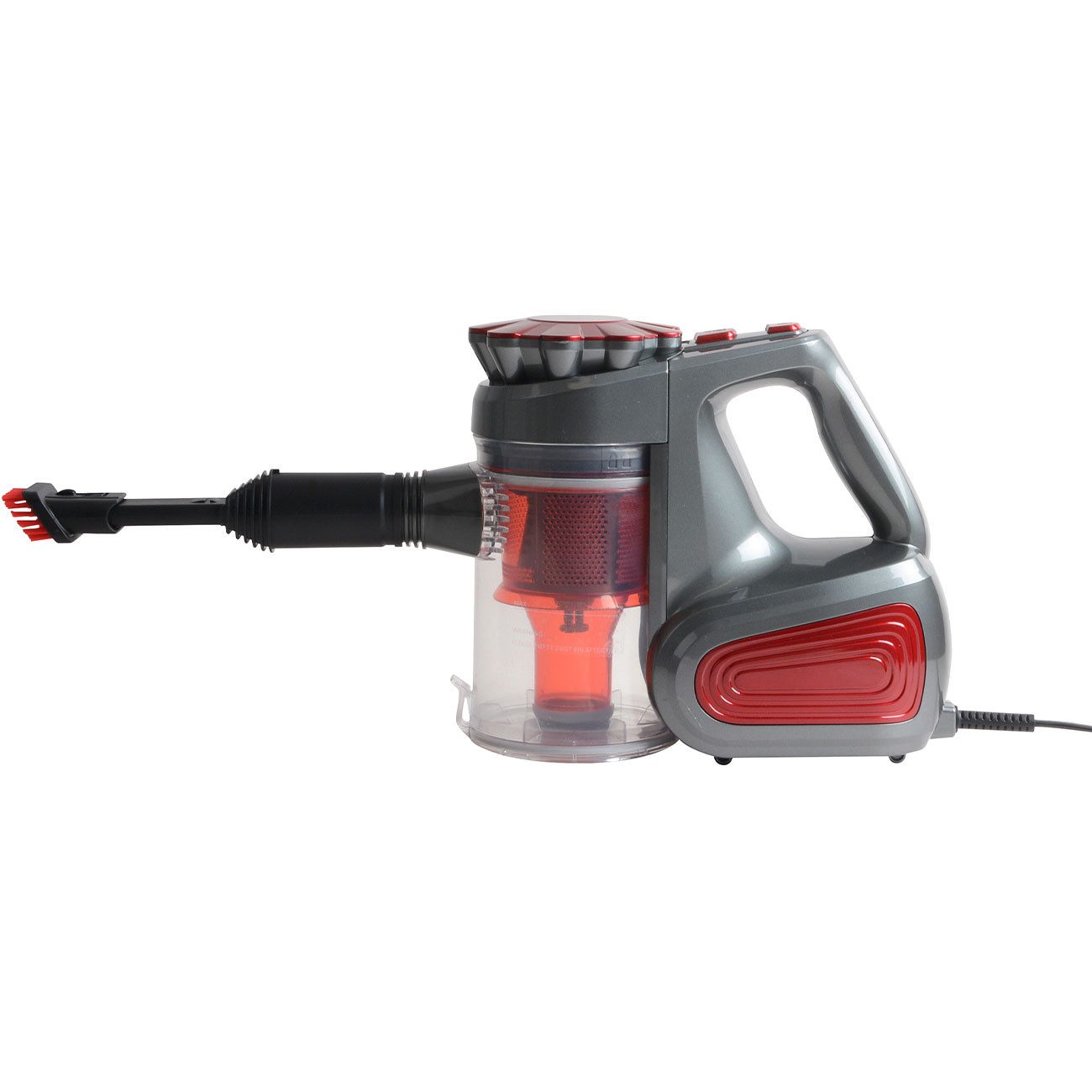Expo Börse Bodenstaubsauger Handstaubsauger 2-in1 Zyklon Staubsauger beutellos 600 ml bordeaux, 600 W, beutellos, langlebig & pflegeleicht, 5 m langes Kabel, mit Filtersystem