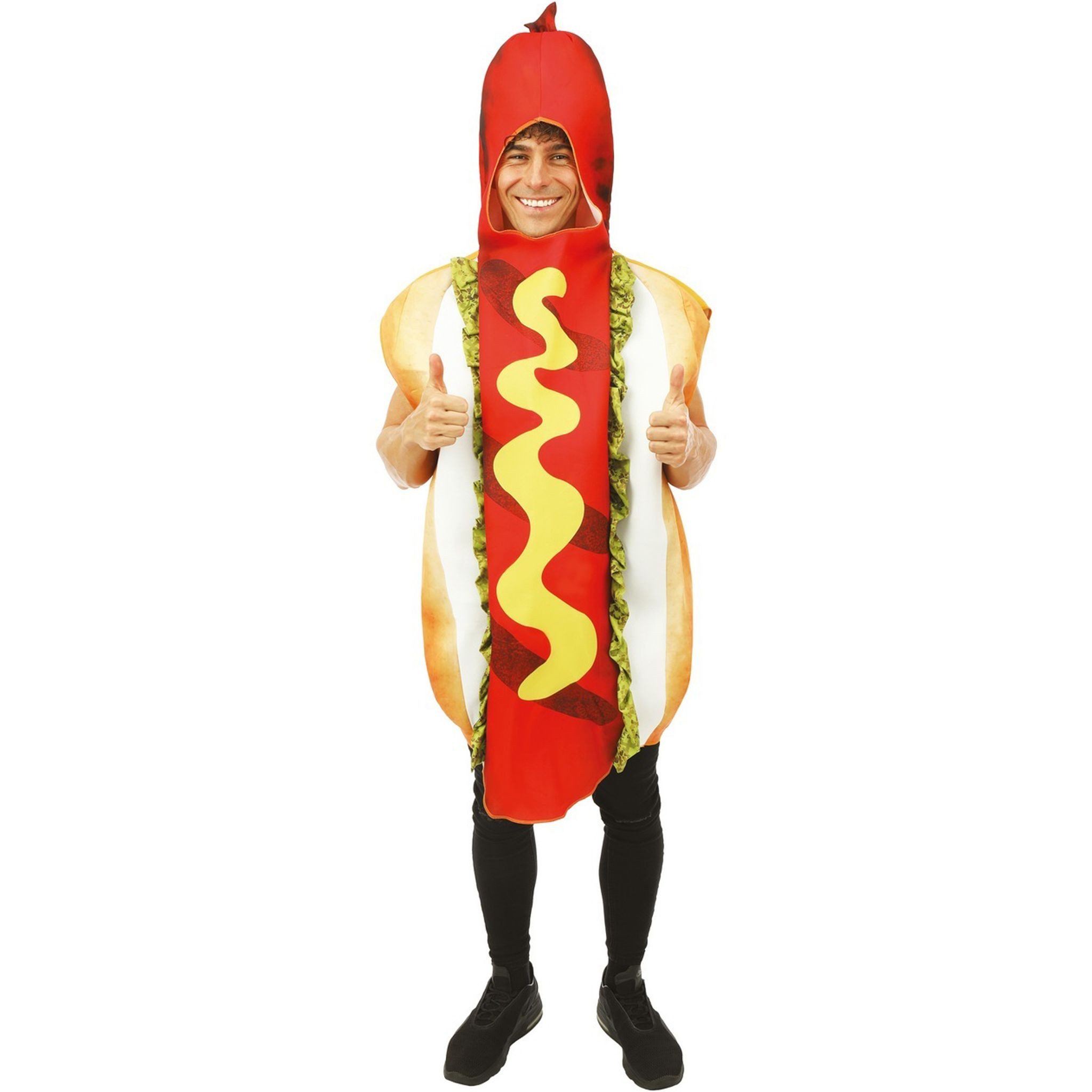 p`tit clown Lebensmittel-Kostüm Hotdog Kostüm Fast Food Party Erwachsene