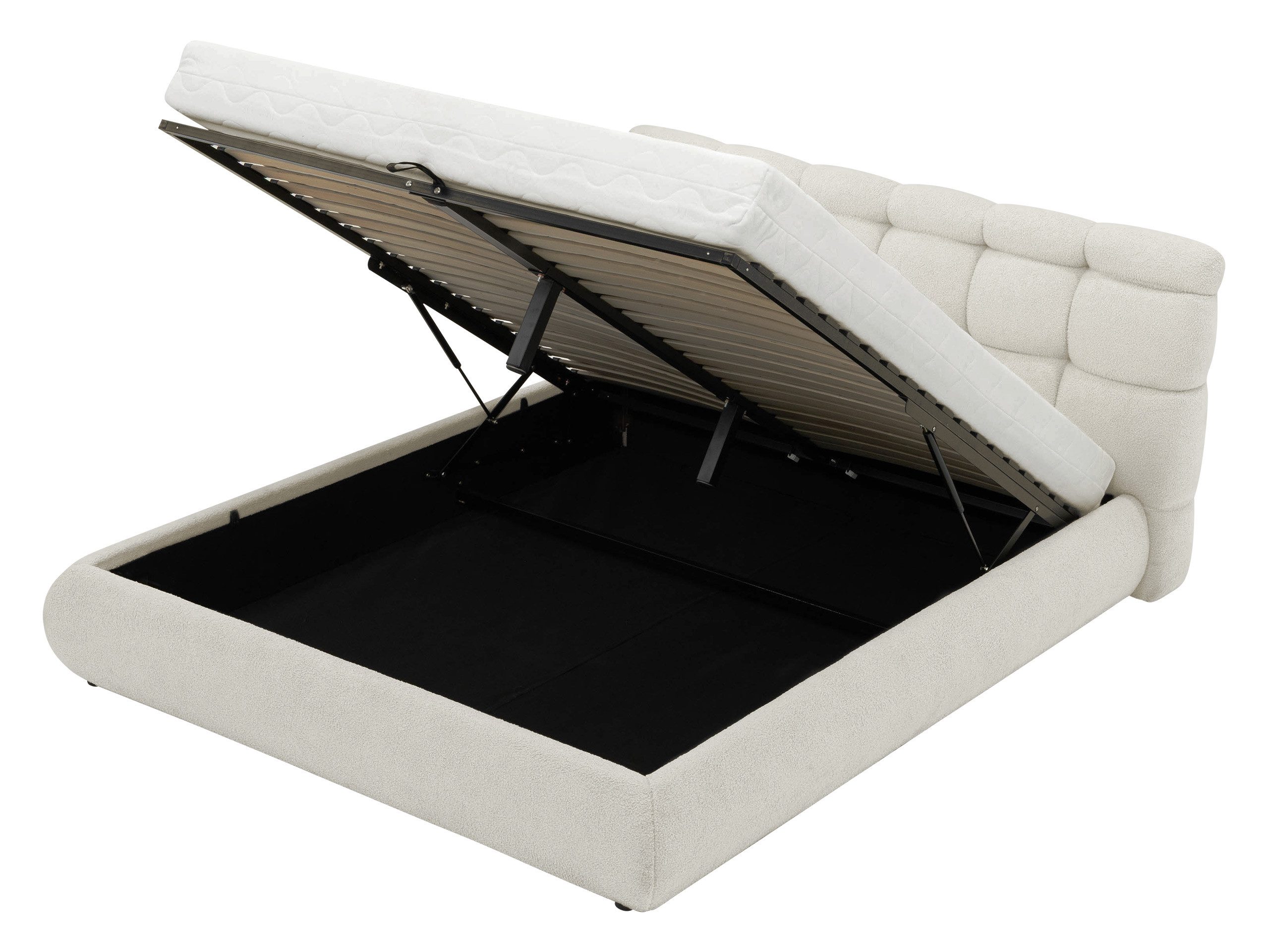 MIRJAN24 Polsterbett Zinot 160 8801 (mit Bettkasten), 160x200 cm, Boucle