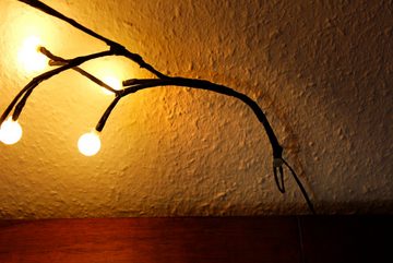 Arnusa LED-Leuchtzweig Lichterzweig 2,6m warmweiß Lichterkette LED Ast Baum, 72-flammig, Weihnachtsbeleuchtung für Innen und Außen
