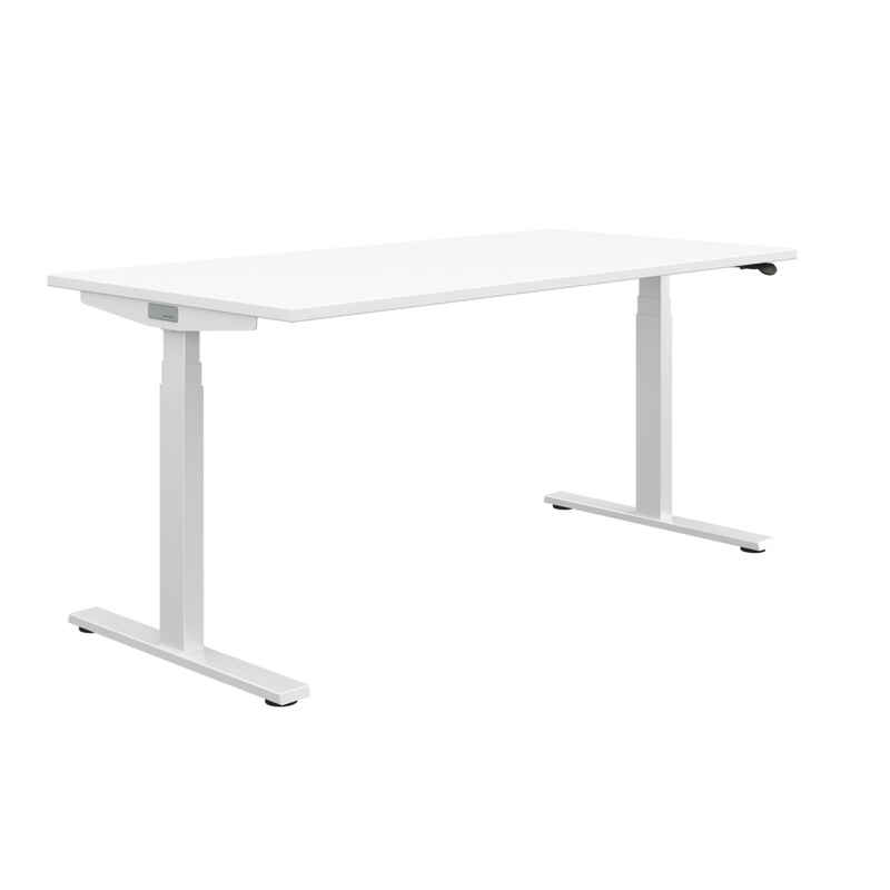 Haworth Schreibtisch »HiYa«, weißer, höhenverstellbarer Schreibtisch, elektrisch – für Büro und Homeoffice