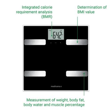 Medisana Körper-Analyse-Waage BS A41 connect mit App 180 kg schwarz
