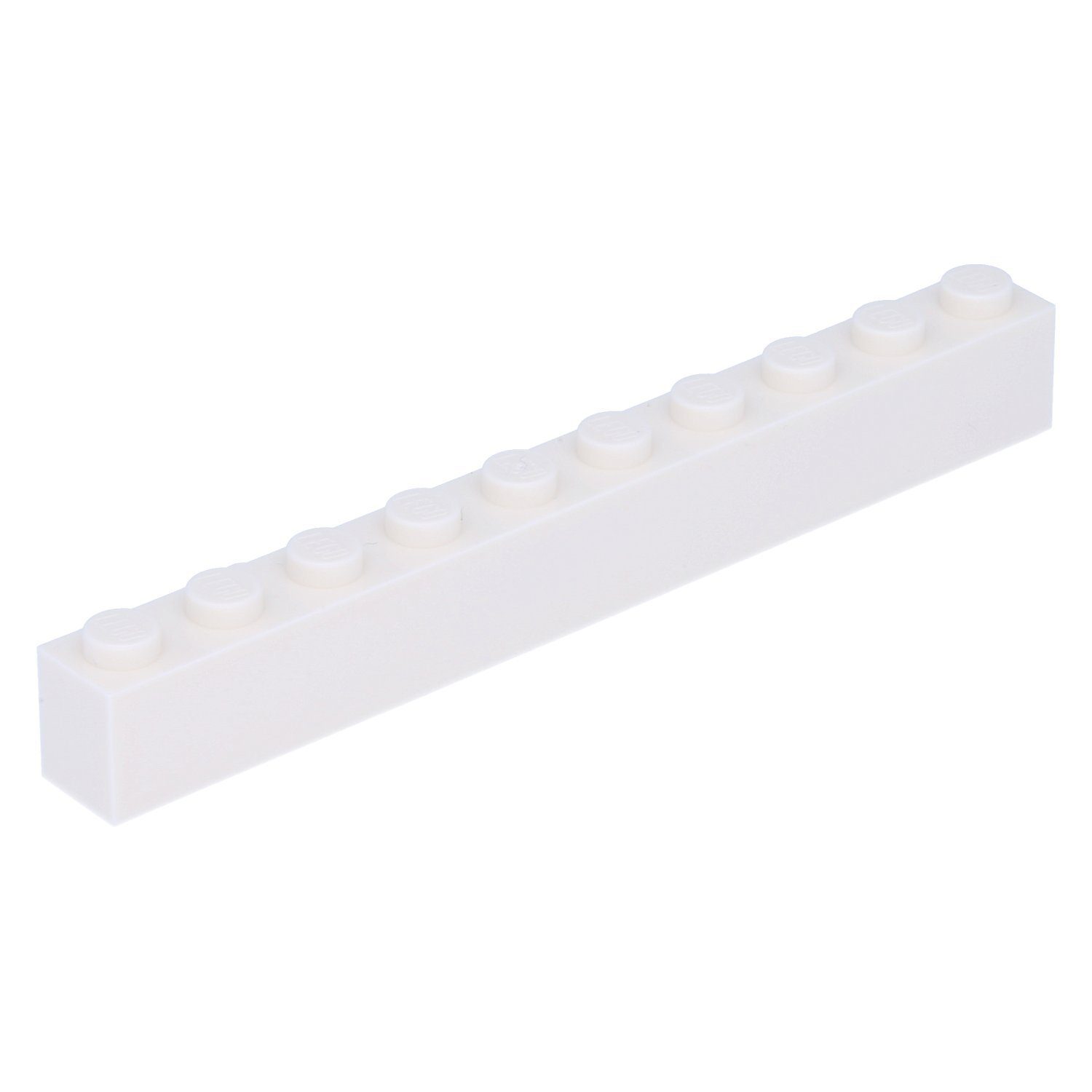 100 Steine 1x10, Weiß Spielbausteine