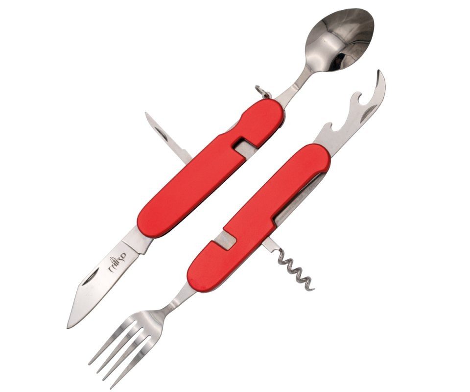 Third Taschenmesser Third Allzweck Taschenmesser, Besteckmesser, Alugriff, Rot, mit Nylone, (2 St)