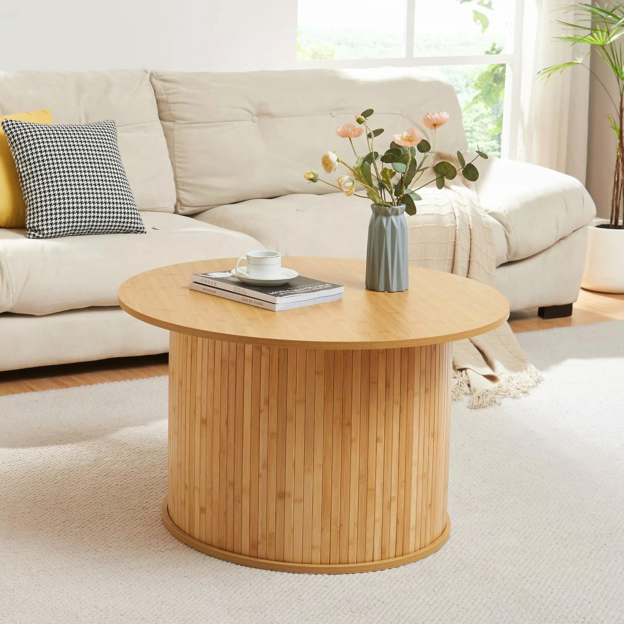 en.casa Couchtisch, »Ledepid« 48 x Ø80 günstig online kaufen