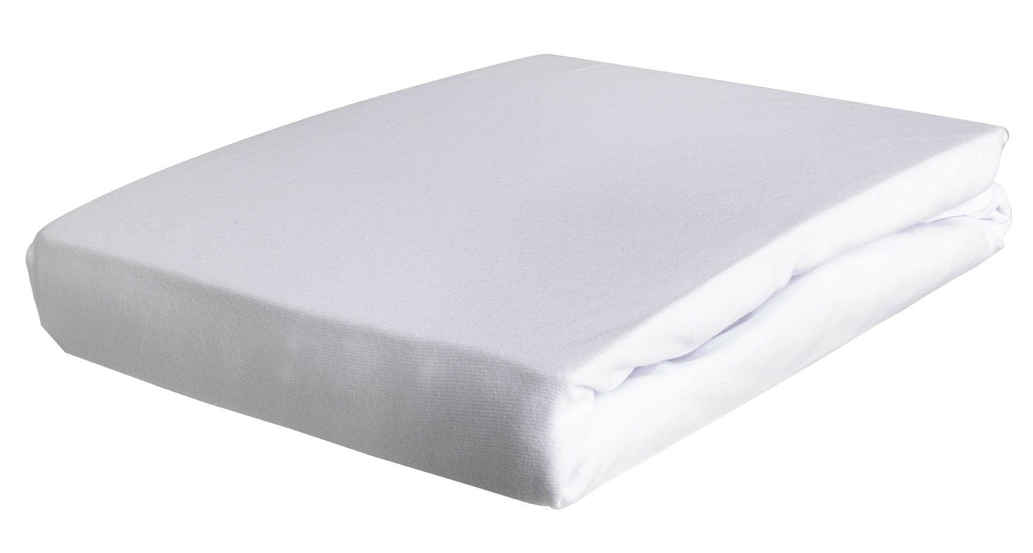Wülfing Spannbettlaken BOXXY, für Boxspring, Weiß uni, 120 x 200 cm, Jersey, (1 Stück), für Boxspringbetten