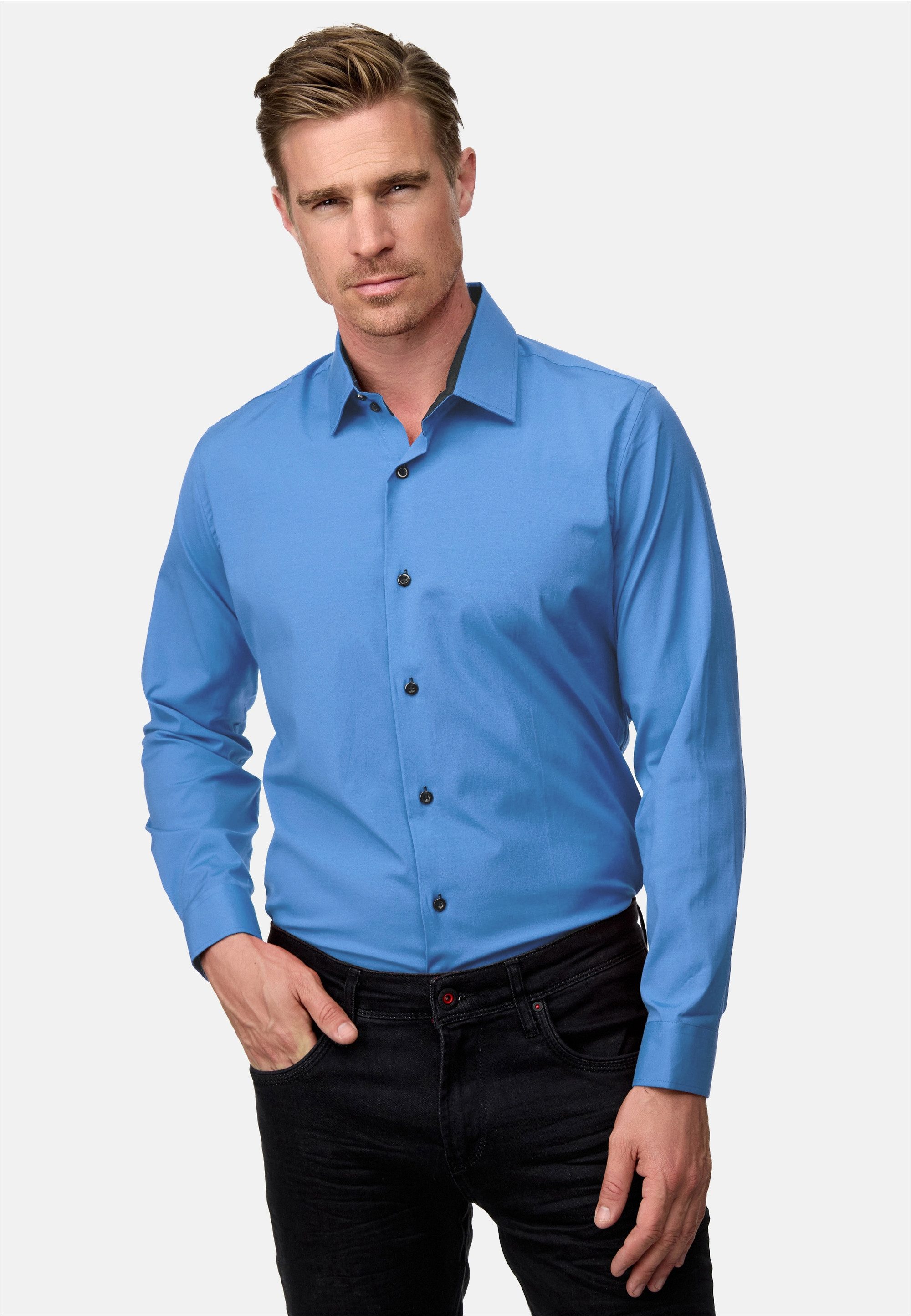 Rusty Neal Langarmhemd "Langarm", im Slim-Fit geschnitten günstig online kaufen