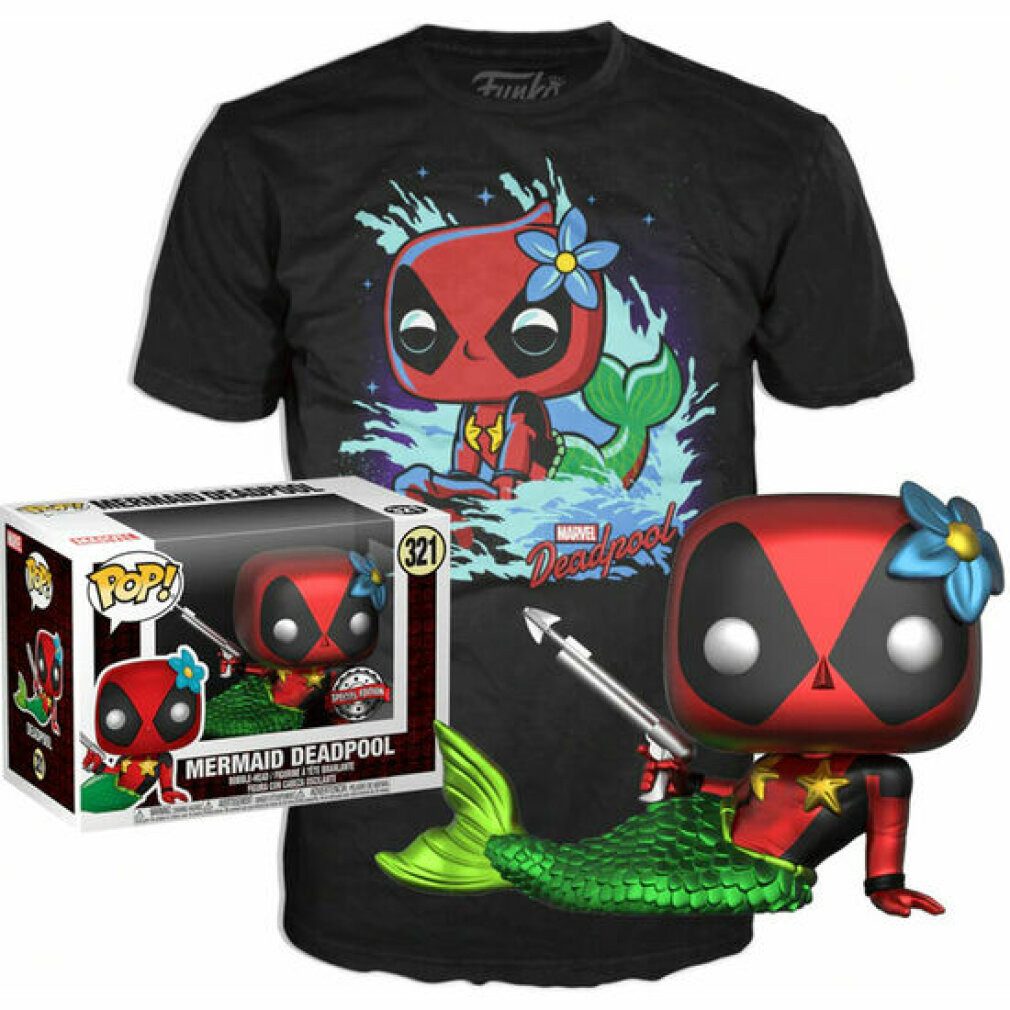 Actionfigur Set Figur POP & Tee Marvel Deadpool Meerjungfrau Exklusiv