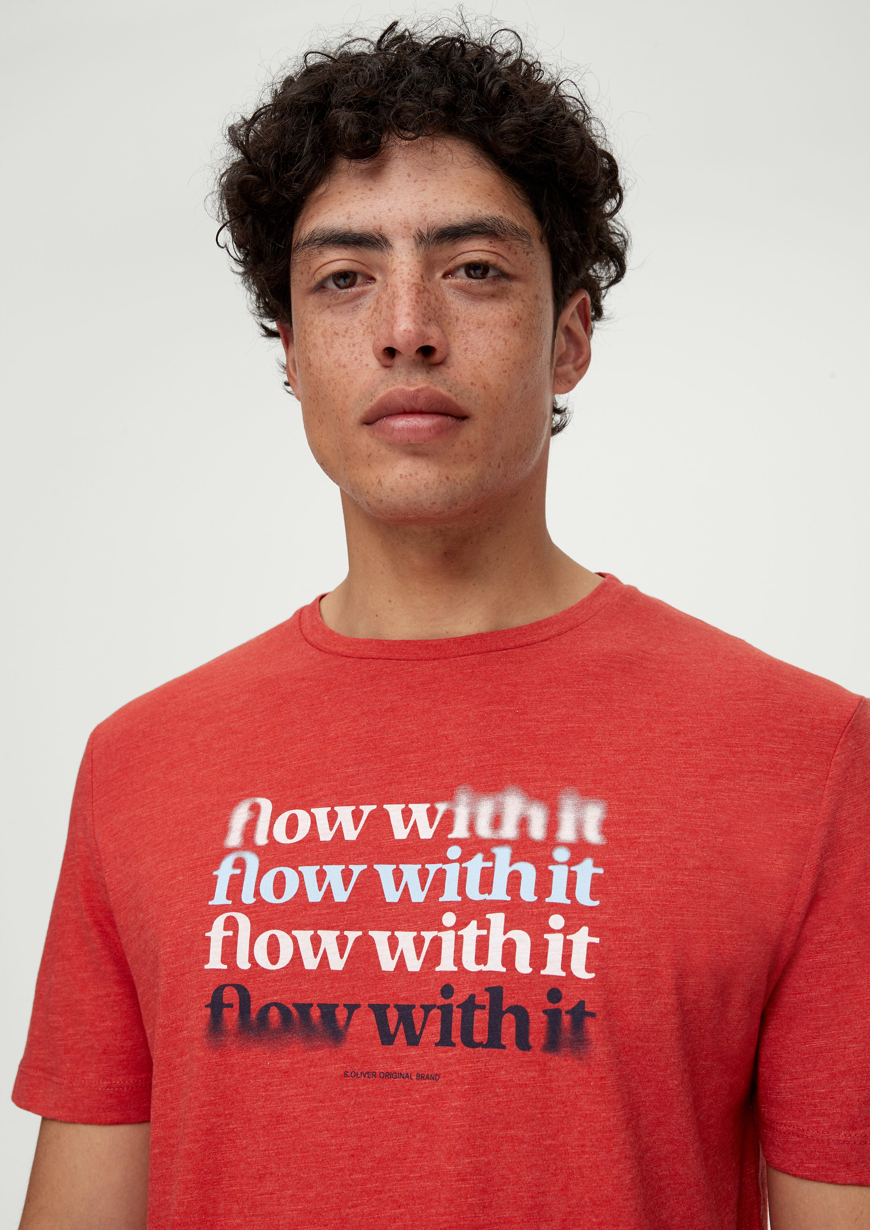 s.Oliver Kurzarmshirt T-Shirt mit Frontprint günstig online kaufen