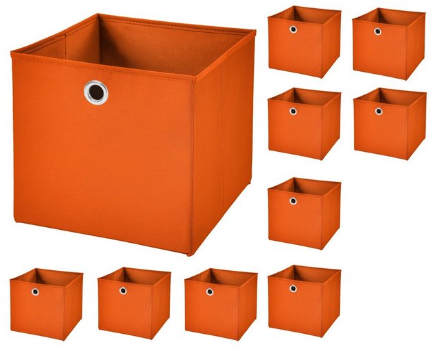 StickandShine Aufbewahrungsbox “10 Stück 32 x 32 x 32 cm Faltbox ohne Deckel Stoffbox Aufbewahrungsbox (10er SET 32x32x32) in verschiedenen Farben 32cm”