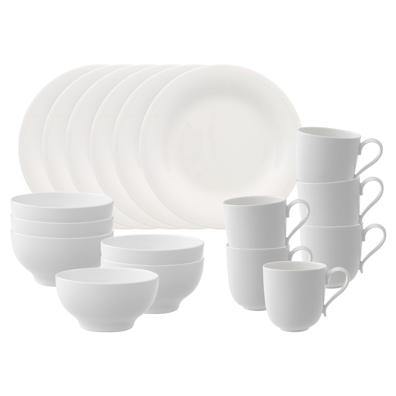 Villeroy & Boch Kombiservice New Cottage Basic Frühstücks-Set 18er Set (18-tlg), Porzellan