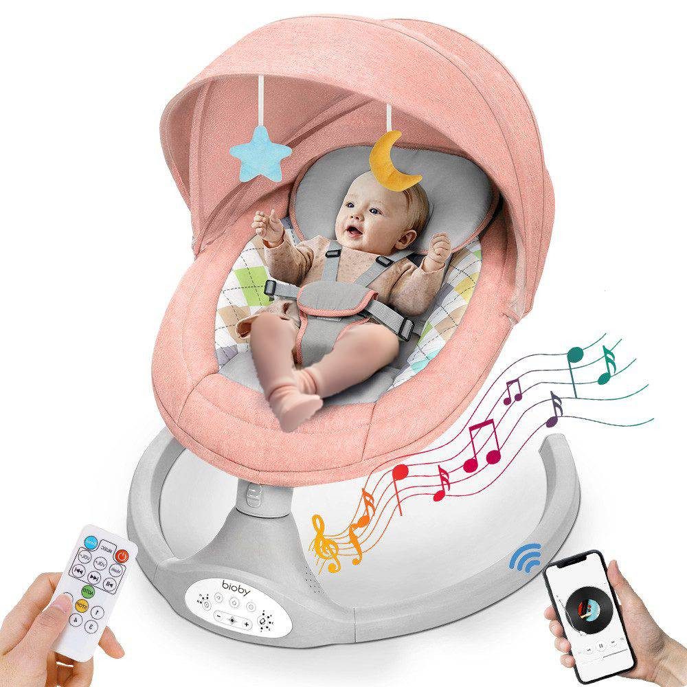 MECO Babywippe elektrische Babyschaukel Bluetooth Musik, mit Schwung in 5 G günstig online kaufen