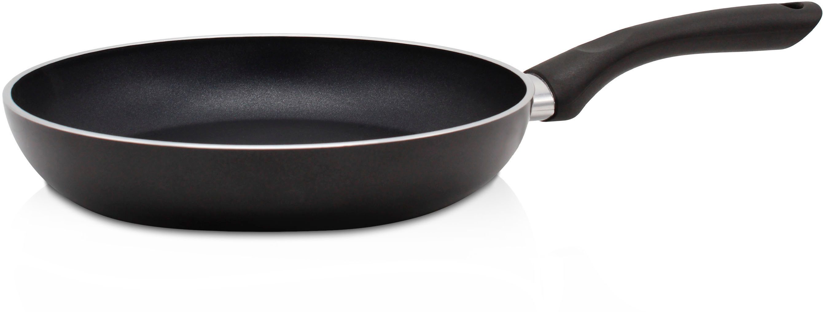 Krüger Bratpfanne Aluminium Pfanne flach Venezia, Aluminium (1-tlg), für Induktions-Kochfelder geeignet