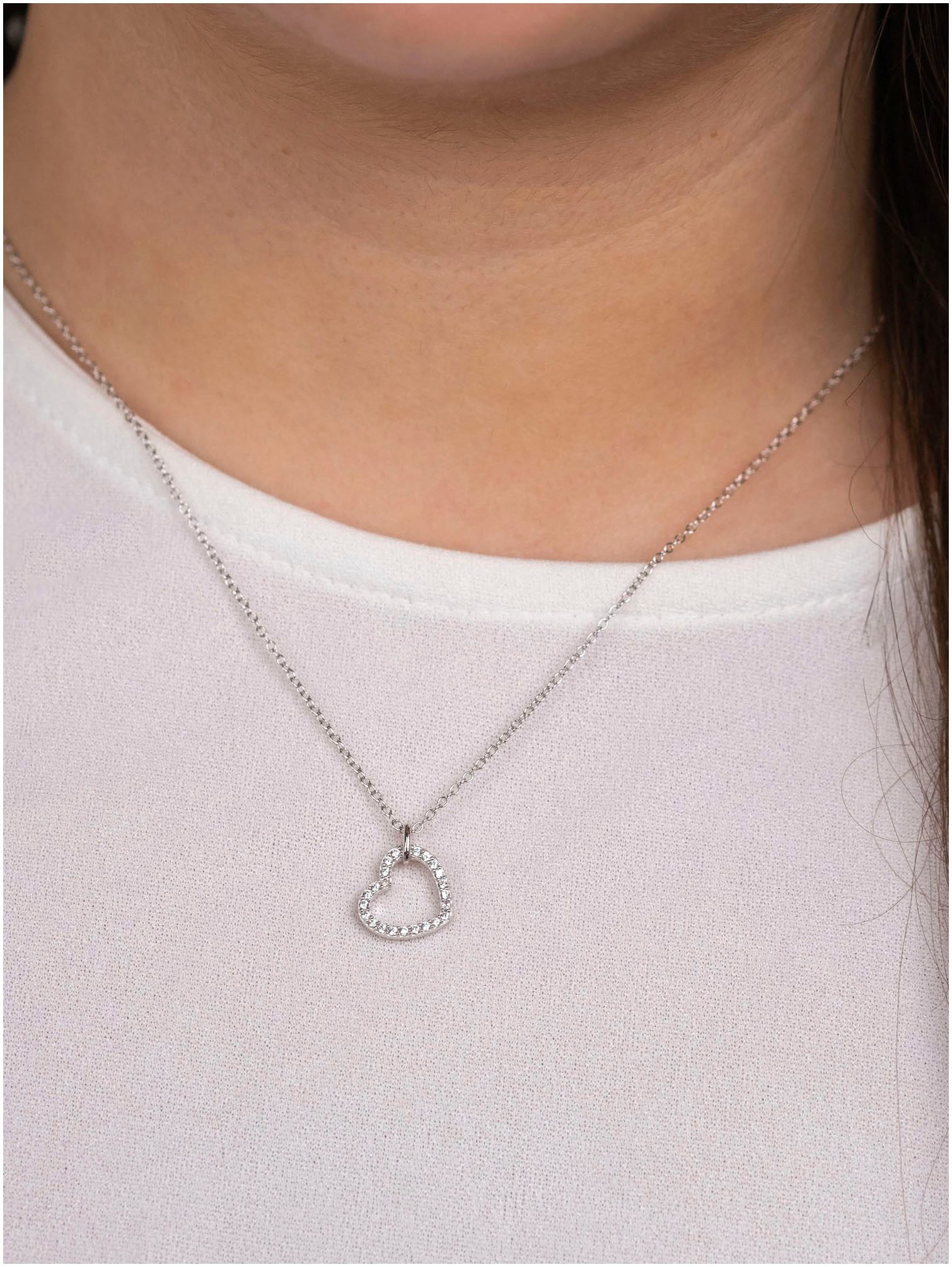 Engelsrufer Kette mit Anhänger Herz, ERN-HEARTSHINY-S-ZI, günstig online kaufen