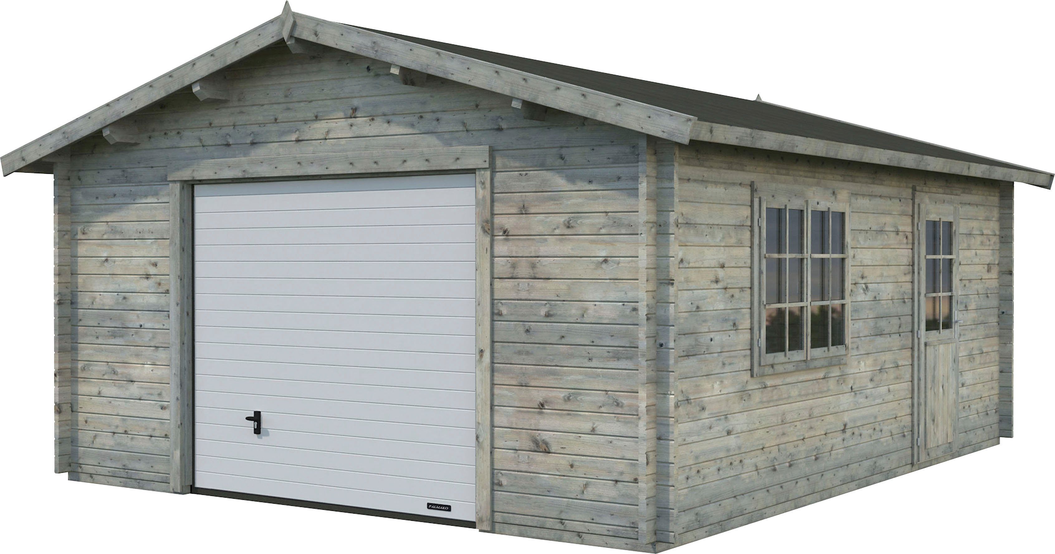 Palmako Garage Roger, BxTxH: 514x598x287 cm, mit Sektionaltor, grau | Garagen