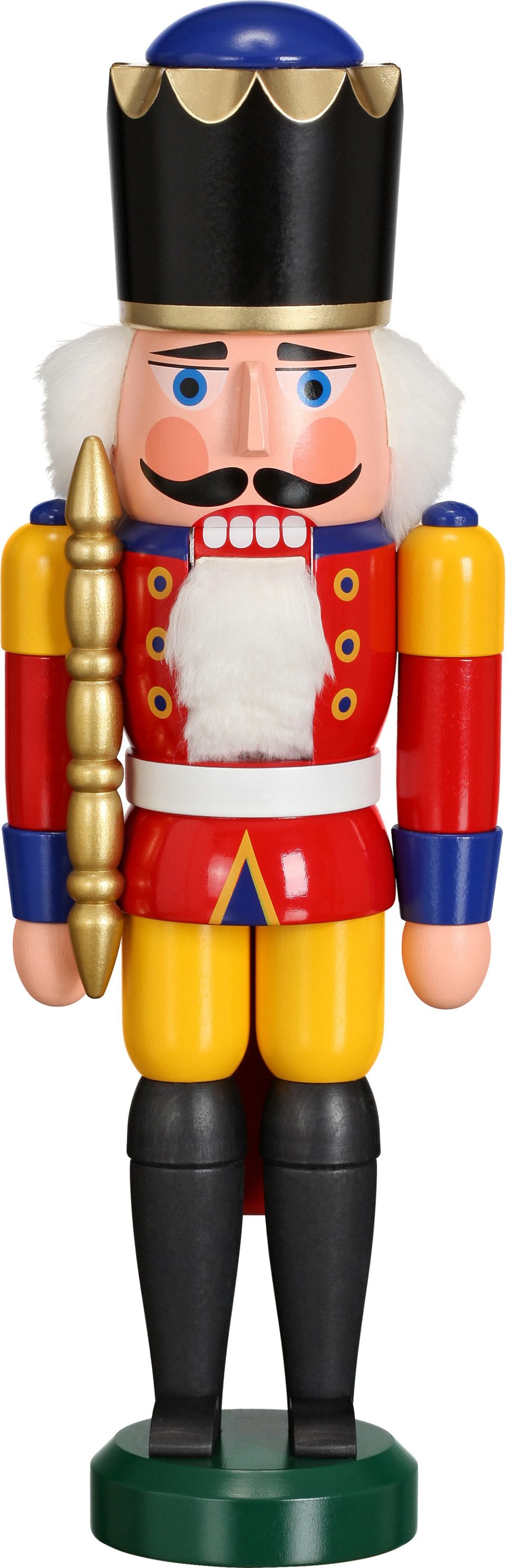 Seiffener Volkskunst Щипцы для орехов Щипцы для орехов König rot mittelgroß, Handarbeit aus dem Erzgebirge