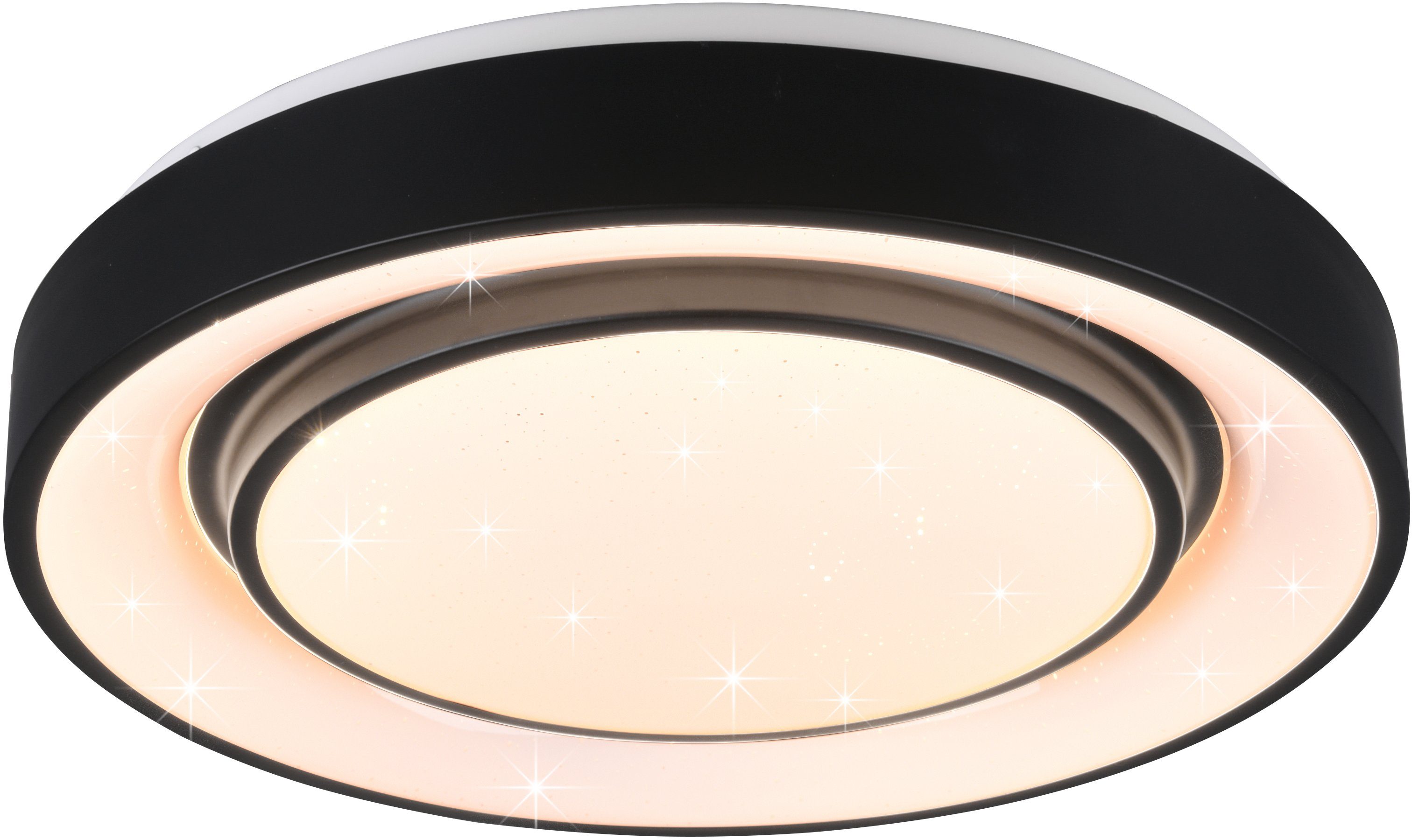 Reality Leuchten LED Deckenleuchte Mona, Dimmfunktion, Farbwechsel, Leuchtdauer einstellbar, Memoryfunktion, Nachtlichtfunktion, Smart Home, Timerfunktion, mehrere Helligkeitsstufen, LED fest integriert, Farbwechsler, WiZ Smarthome Deckenlampe Ø 38cm Steuerung per App RGB + CCT, dimmbar