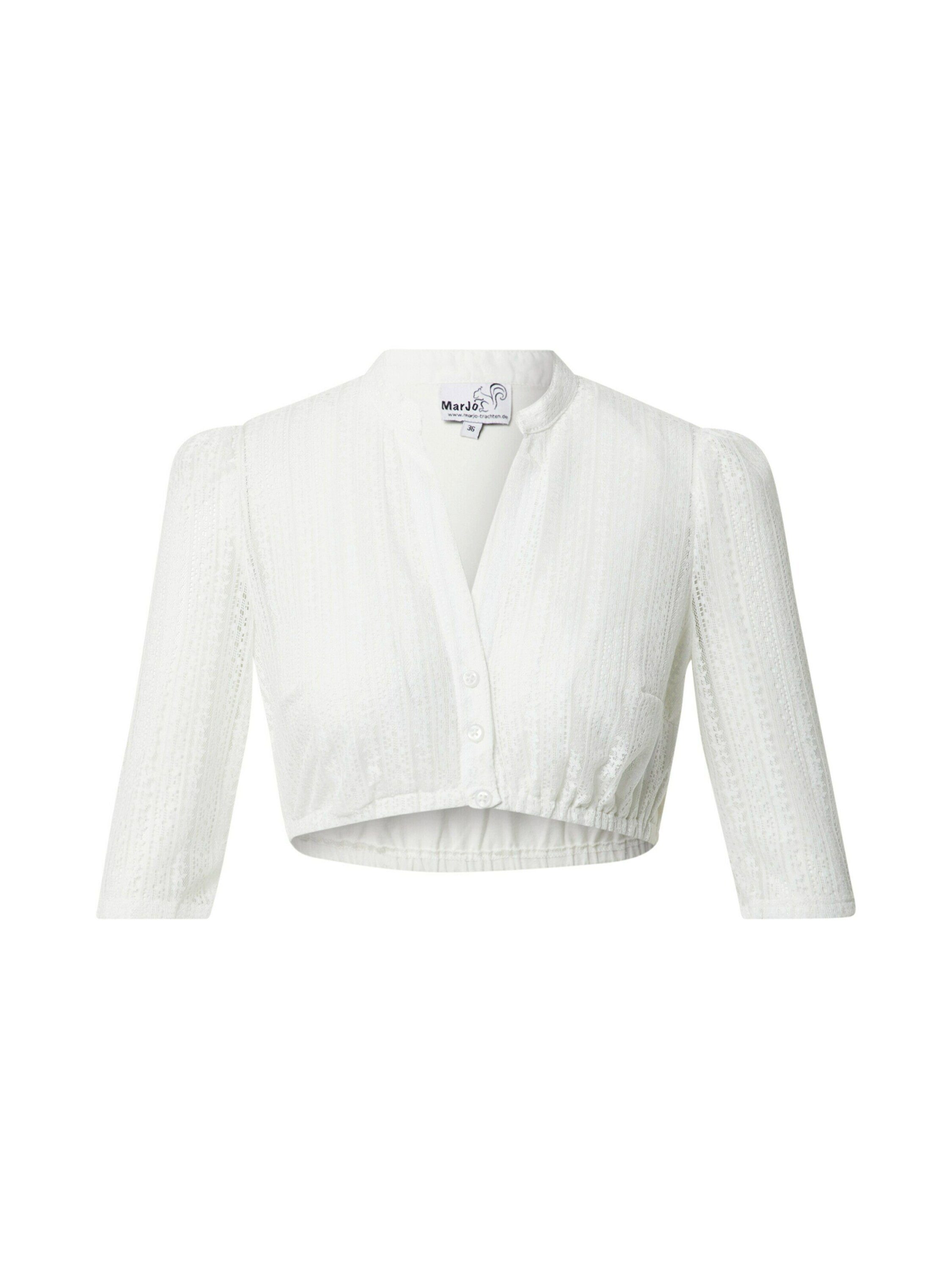 MarJo Kurzarmbluse Emma-Linda (1-tlg) Lochmuster