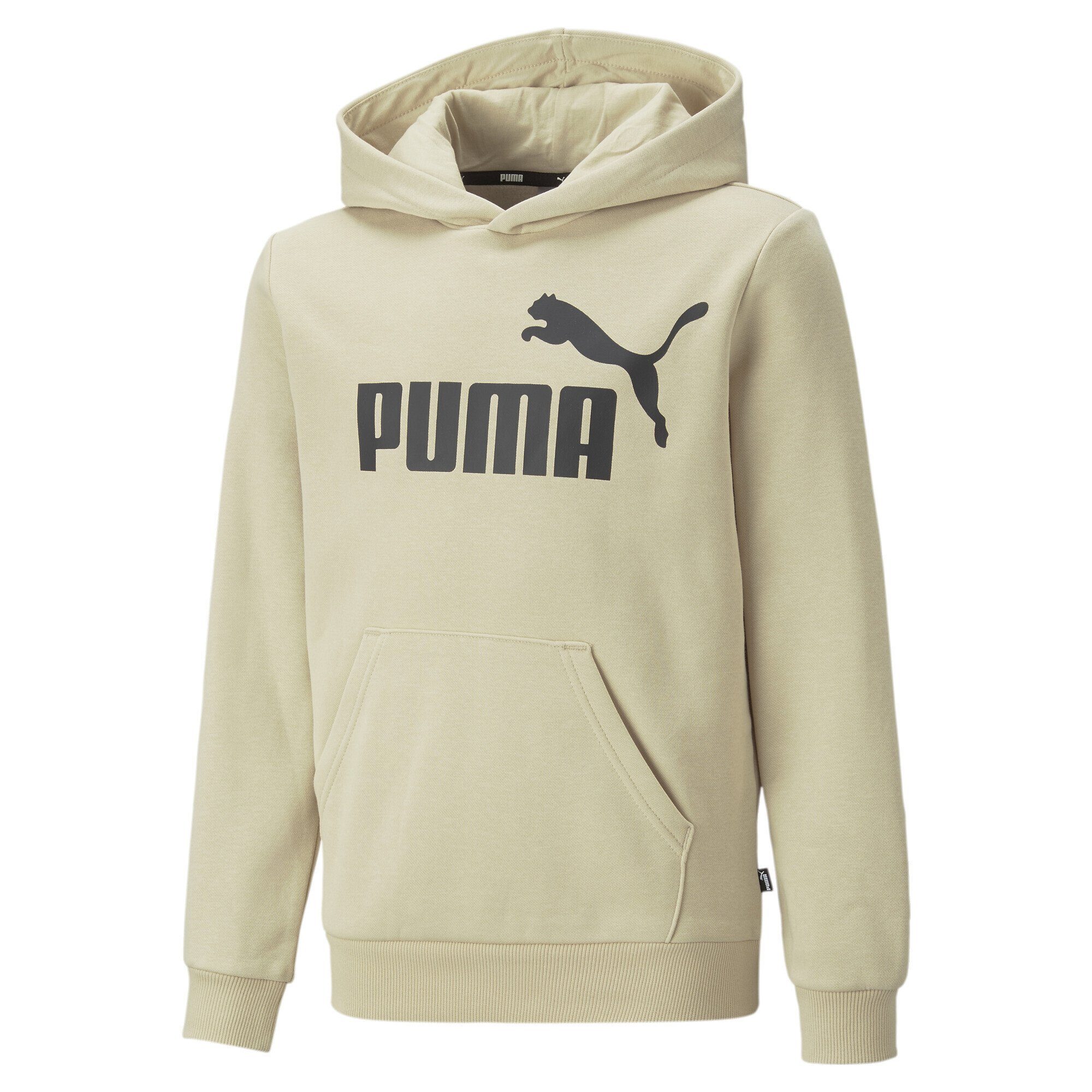 Essentials Jungen Sweatshirt Granola Hoodie großem Beige PUMA Logo mit