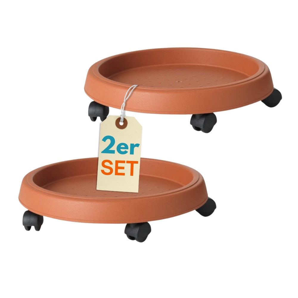 GarPet Pflanzenroller 2er Set Pflanzen Roller Outdoor Rollbrett Blumen Topf günstig online kaufen