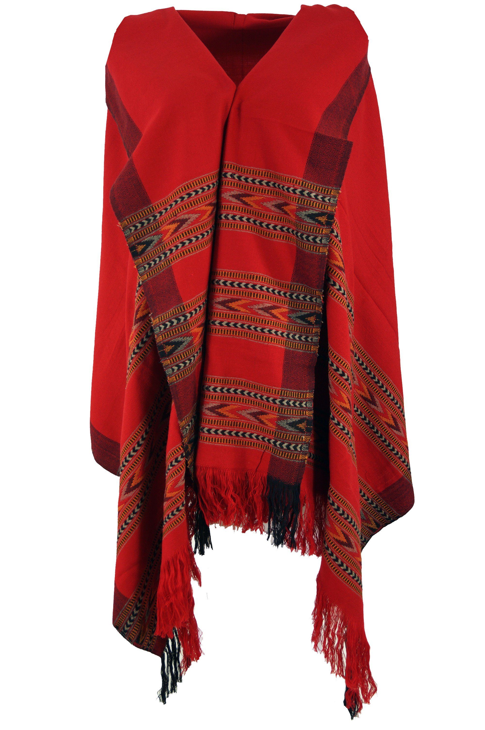 Guru-Shop Halstuch »Indischer Schal Stola, Ethno Tuch/Decke - rot« online  kaufen | OTTO