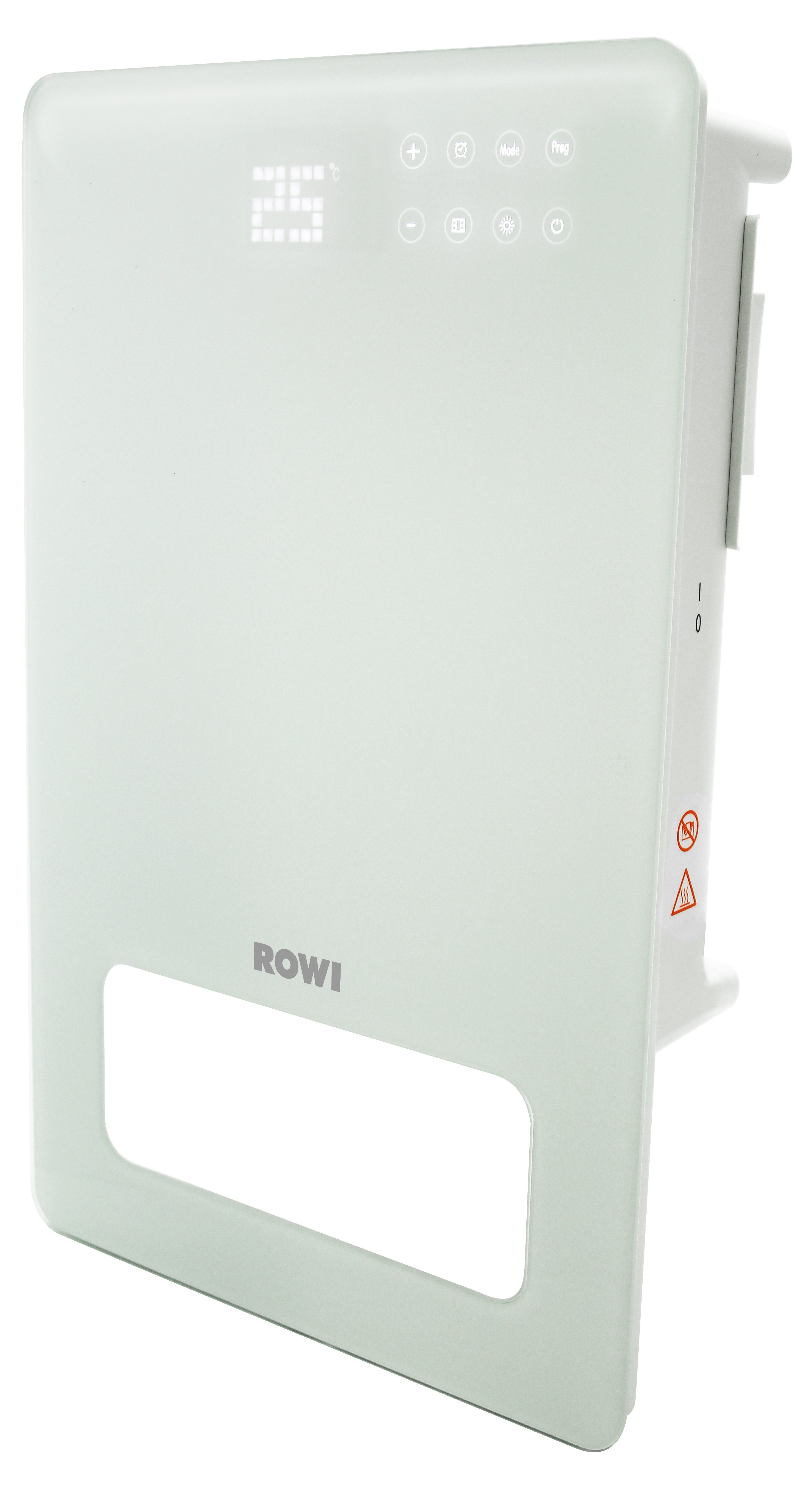ROWI Badschnellheizer 2000 W, Display und Glasfront - HBS 2000/3/1 D, Timer, Flüstermodus, Frostschutzfunktion