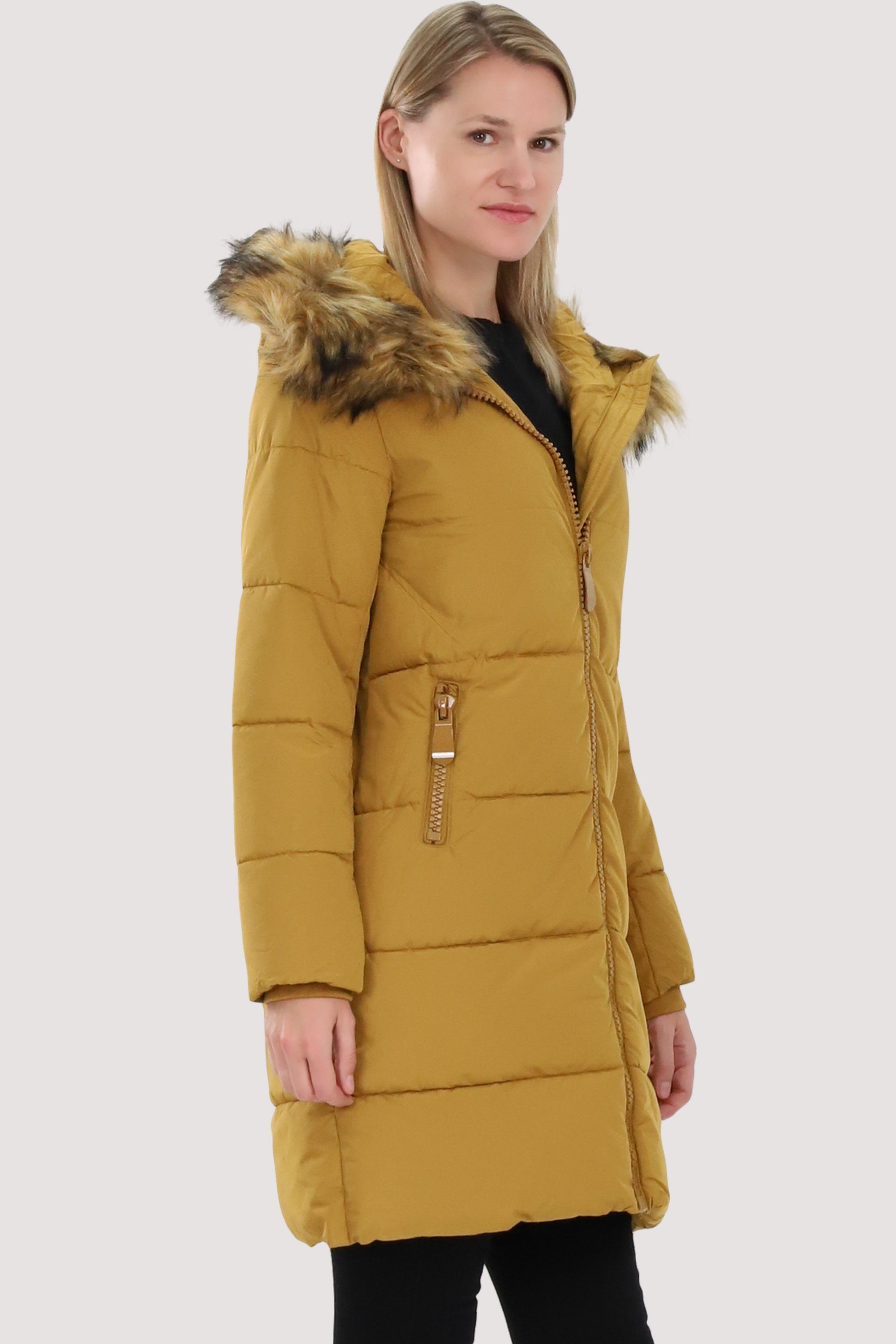 malito more than fashion Steppjacke AY132 gefütterte Winterjacke mit Kunstf günstig online kaufen