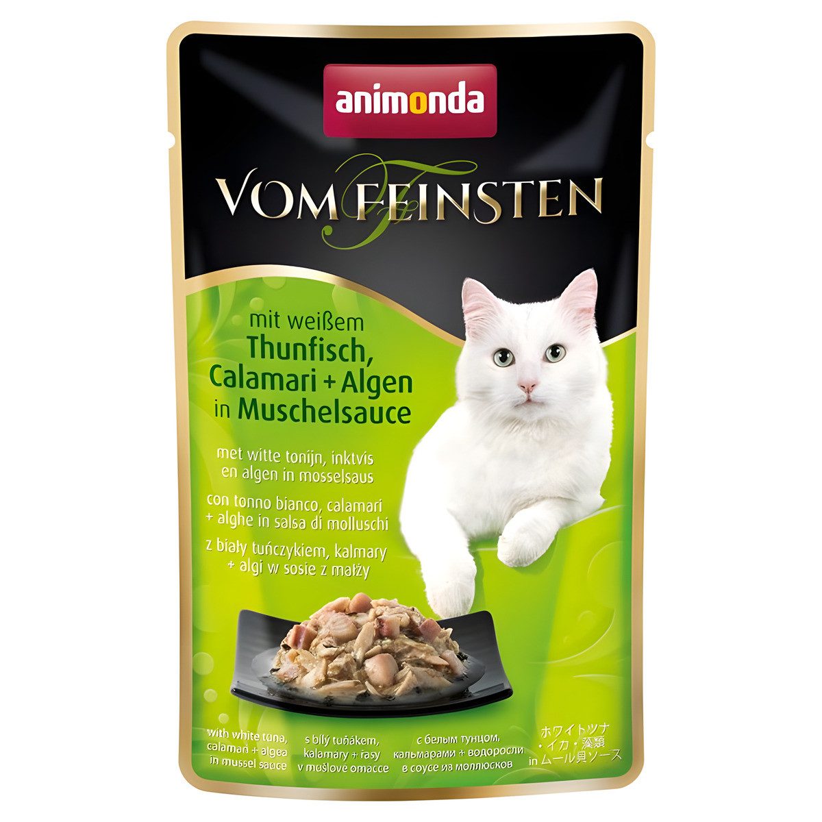 Animonda vom Feinstenmit weißem Thunfisch, Calamari + Algen in Muschelsauce 50, Nassfutter für: Katze