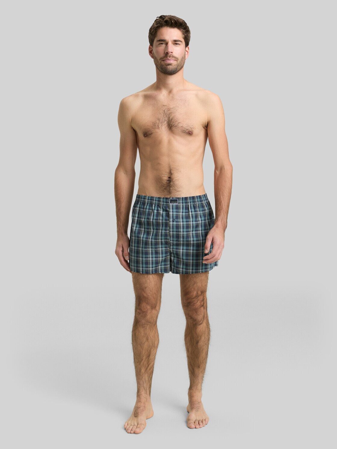 TOM TAILOR Boxershorts Unterwäsche (im 2er Pack) Boxershorts mit Karomuster im 2er-Pack
