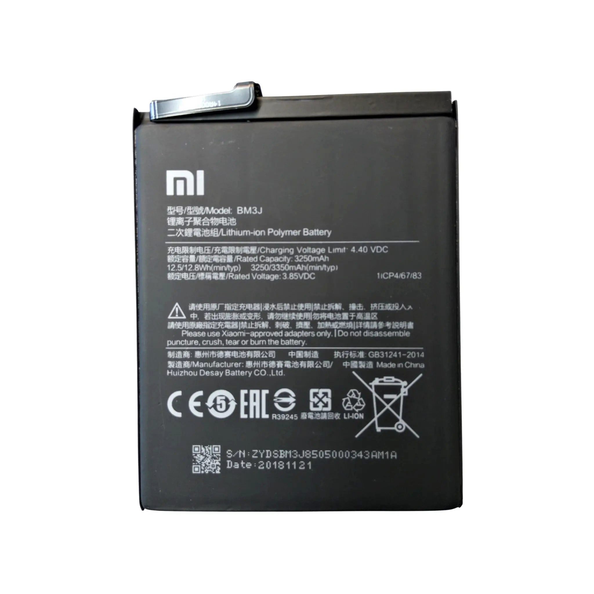 Xiaomi Akku BM3J Li-Ion-Polymer 3.85 Volt 3350 mAh Handy-Akku 3350 mAh