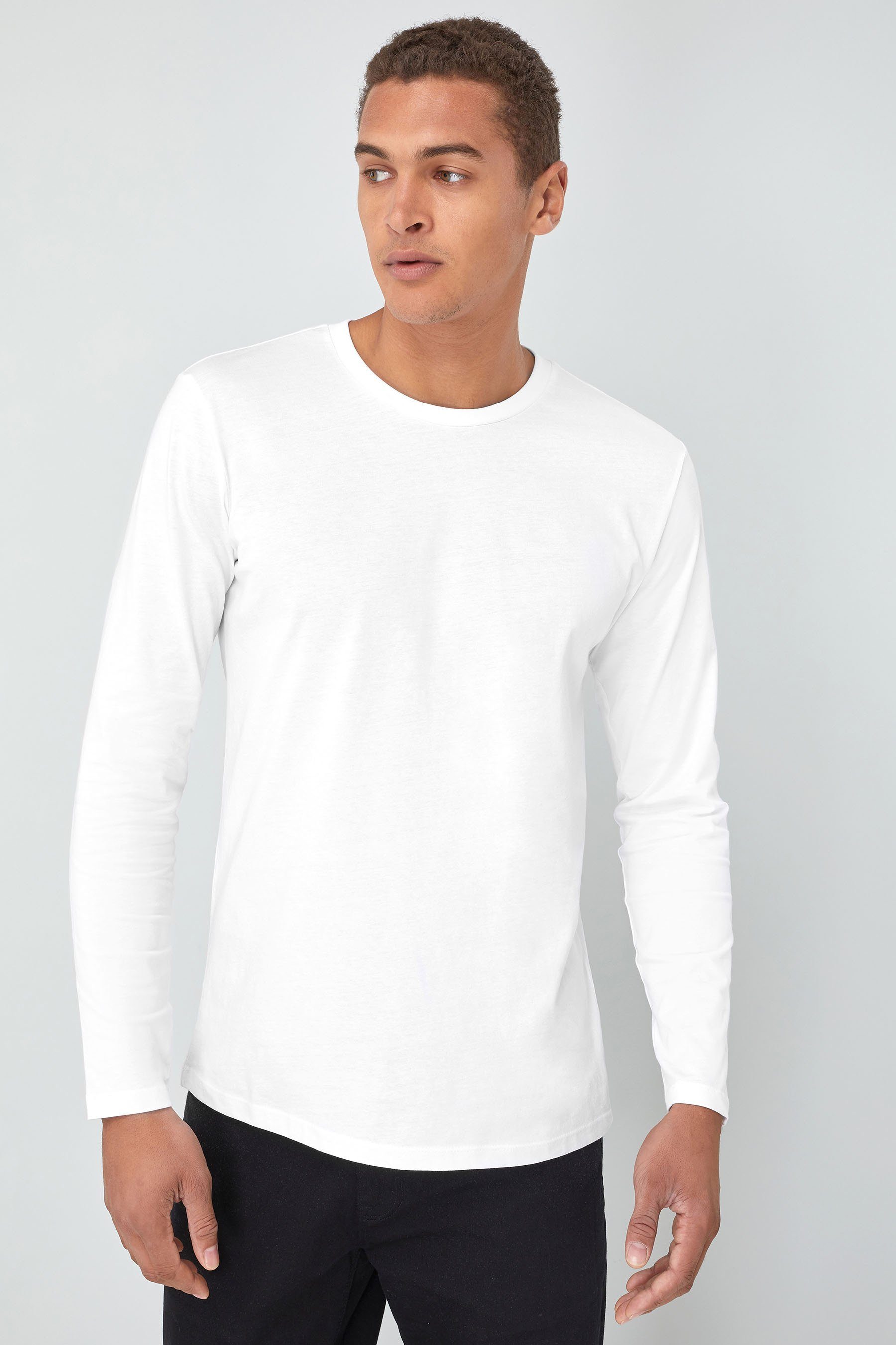 Next Langarmshirt Rundhalsshirt – Regular Fit günstig online kaufen