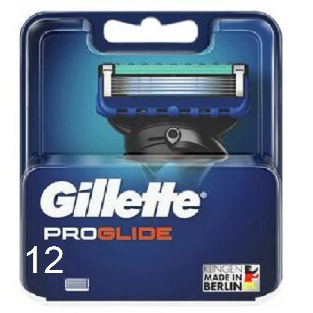 Gillette Rasierklingen ProGlide Rasierklingen Set Ersatzklingen kompatibel 5-fach, 12-tlg., kompatibel mit ProGlide Rasierer Wechselklinge Beauty Pflege, Flexible Klingen Für empfindliche Haut Rasur Rasierset Gleitstreifen
