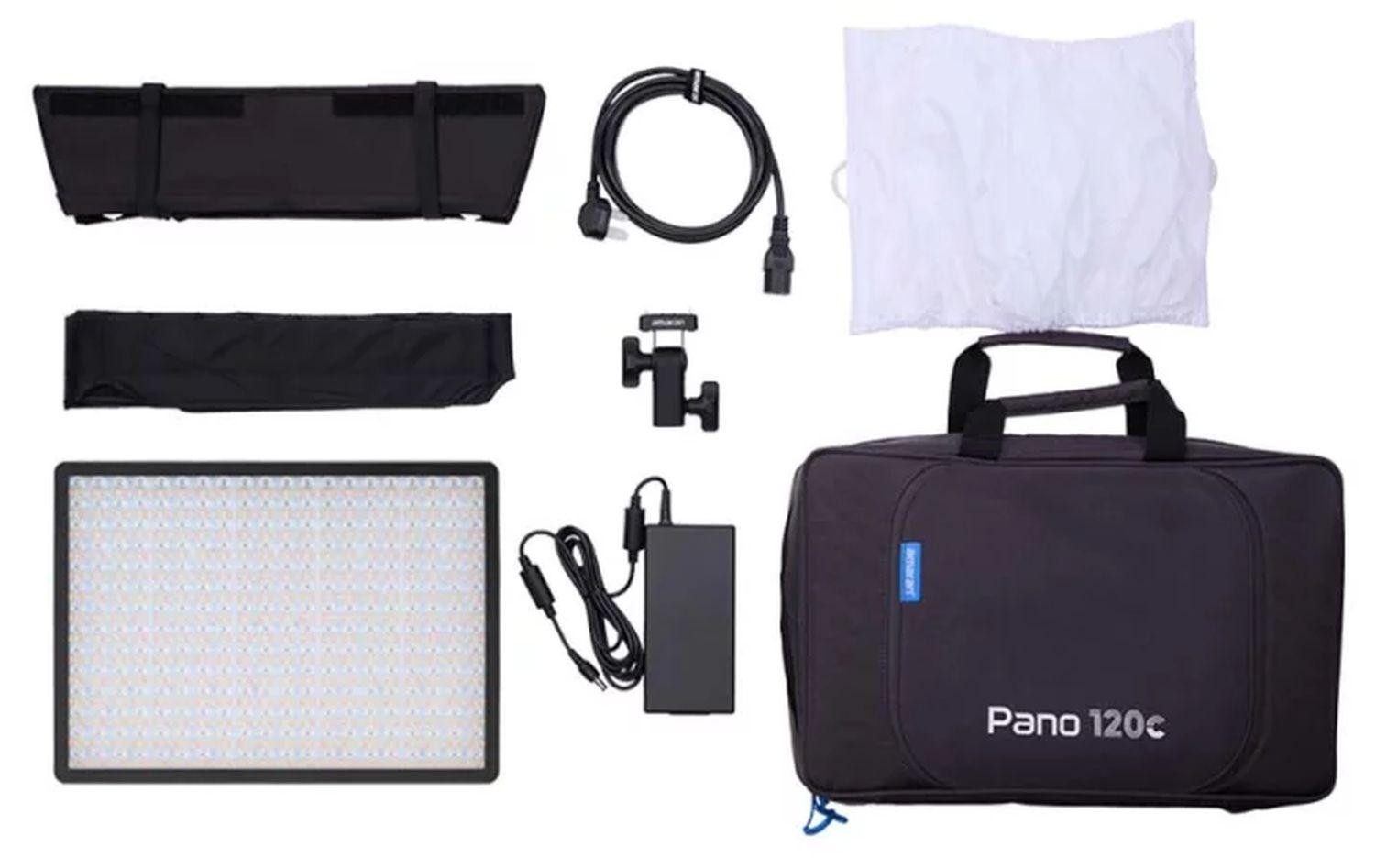 Aputure Motivstrahler Amaran Pano 120c Kit dunkelgrau