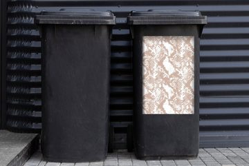 MuchoWow Wandsticker Tiermuster - Schlange - Form - Pastell (1 St), Mülleimer-aufkleber, Mülltonne, Sticker, Container, Abfalbehälter