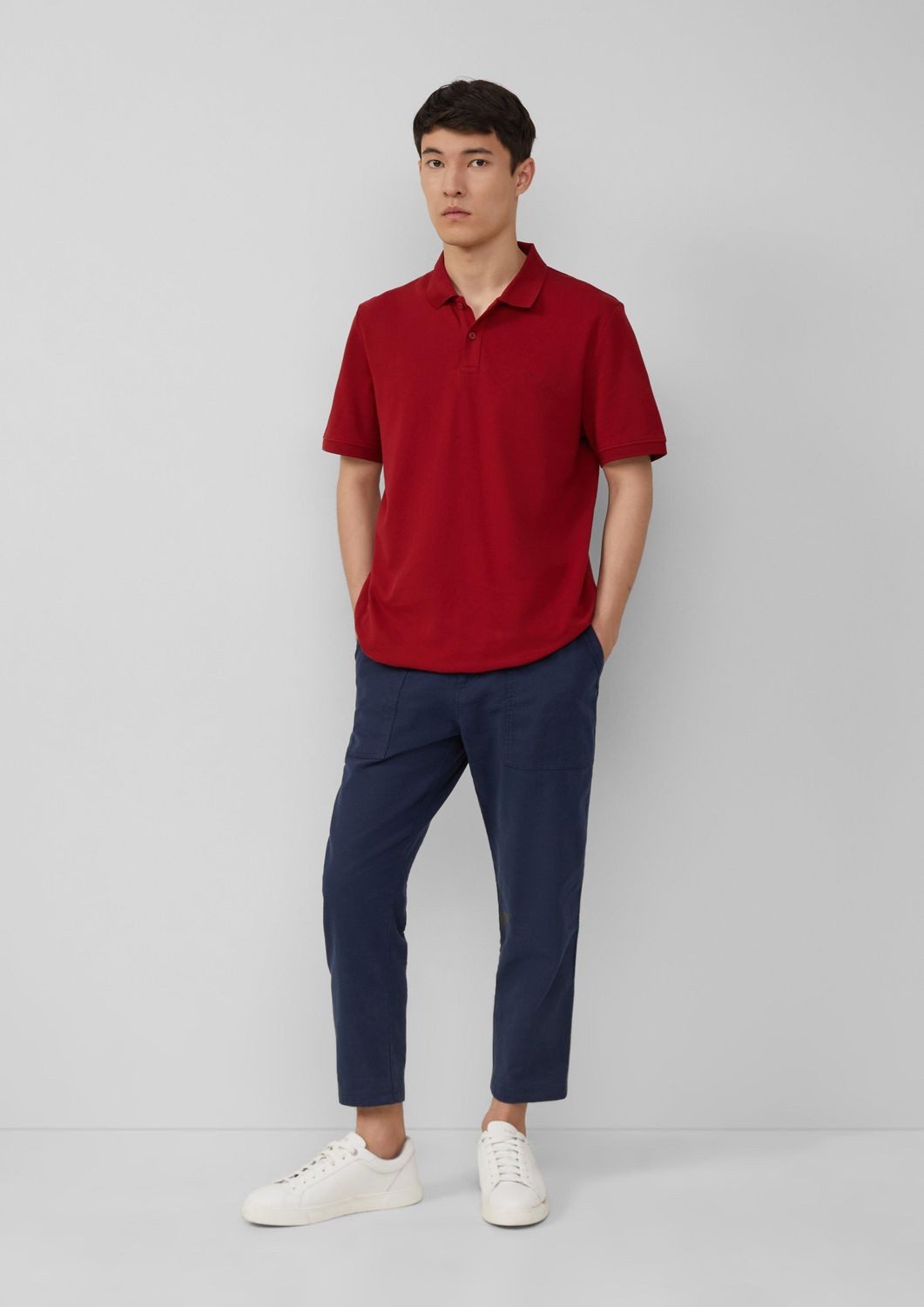 s.Oliver Poloshirt Poloshirt Polokragen, Knöpfe, Regular Fit – Bild 4 von 5