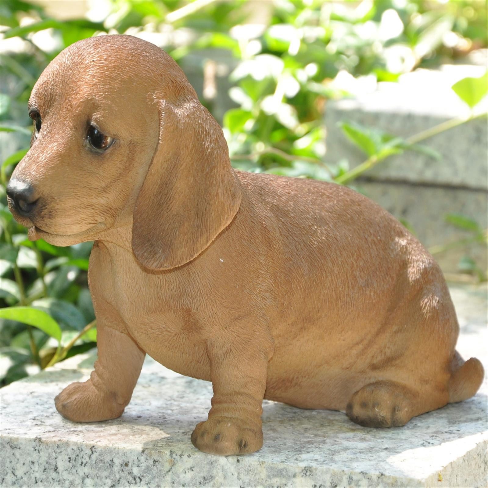 dazikemo Gartenfigur Dekofigur Gartenfigur Dackel braun günstig online kaufen