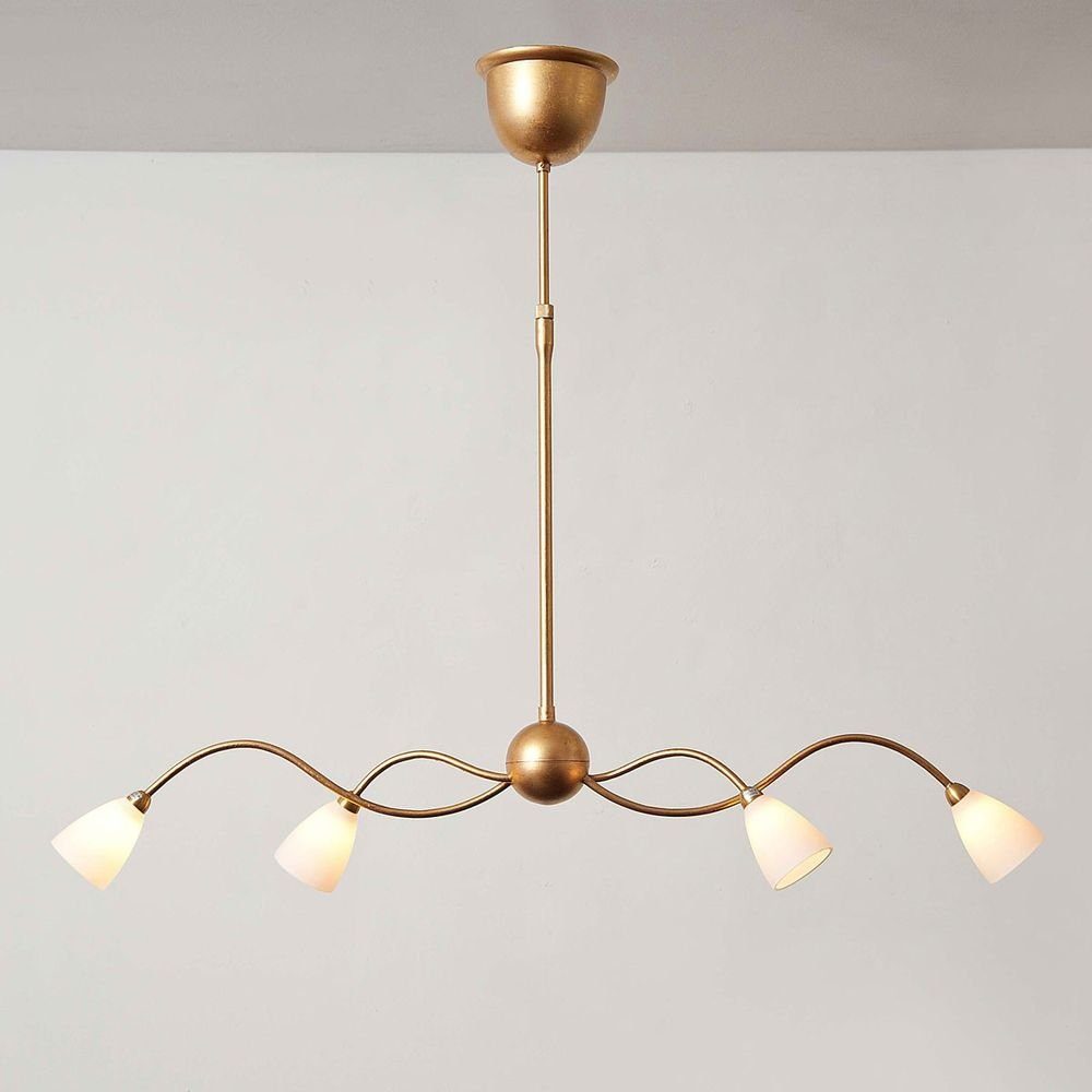 Holländer Pendelleuchte »4-flammig Alice Buccaneve Eisen-Glas Gold