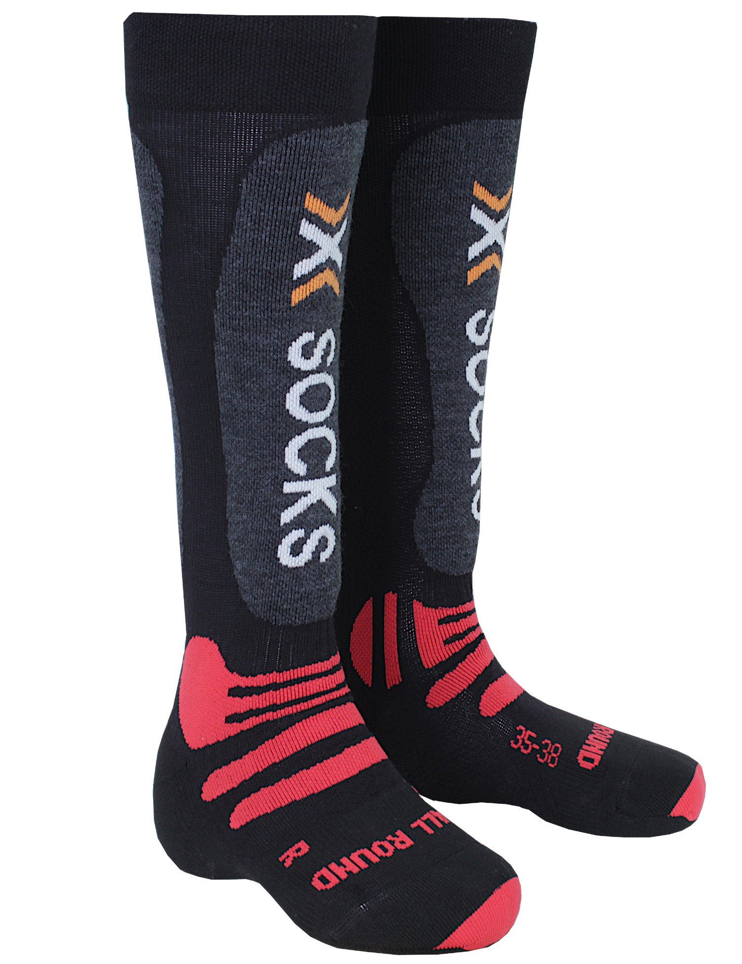 X-Socks Skisocken Ski All Round gepolsterte Dämpfungszonen