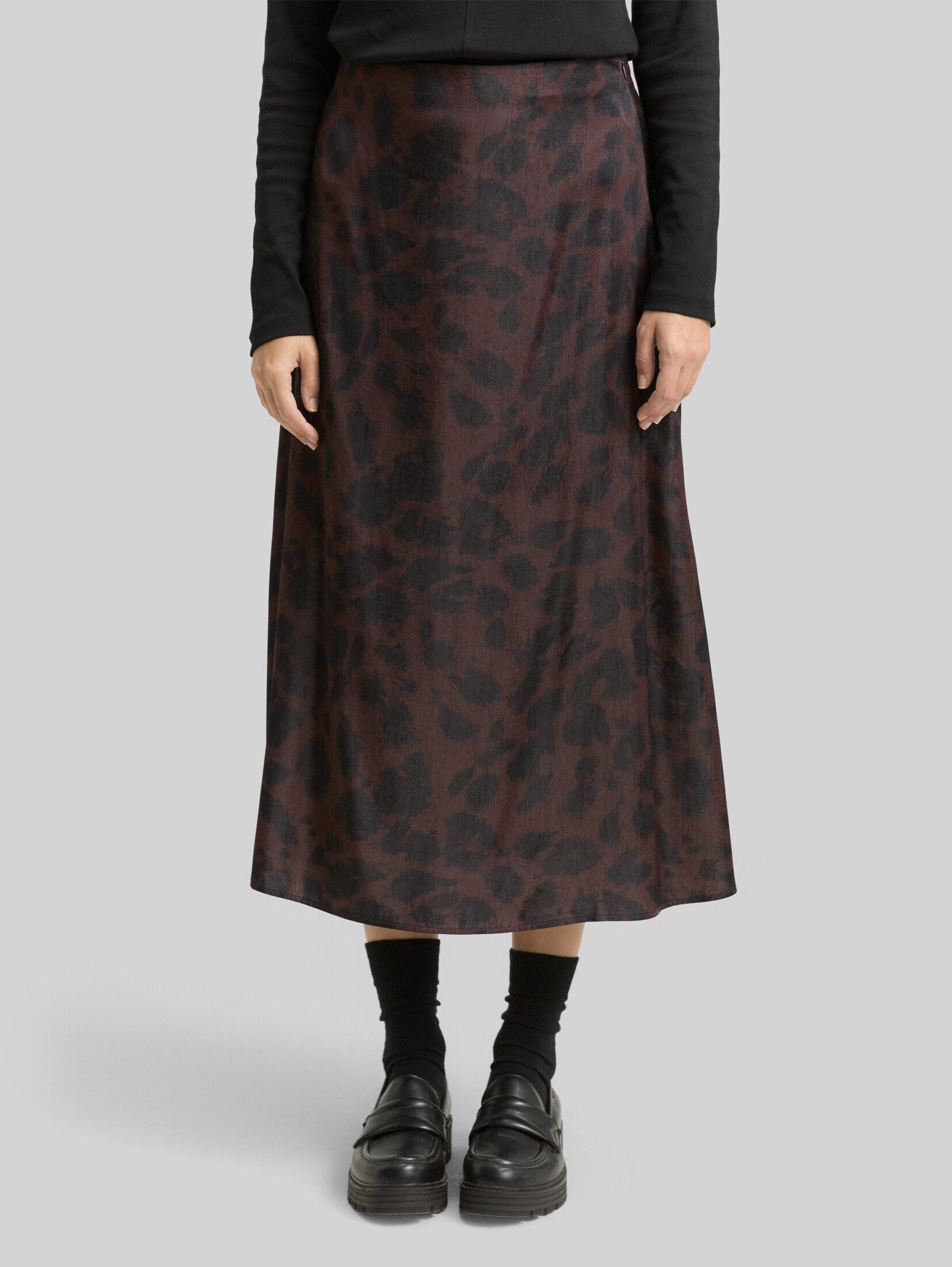 TOM TAILOR Sommerrock Röcke Satin Midi-Rock