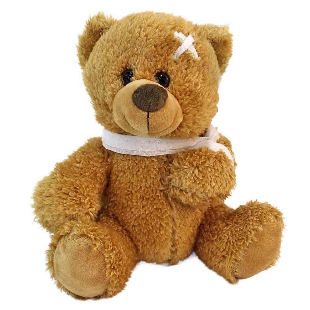 Euro Souvenirs Kuscheltier Unfall Teddy mit Verband "Jan" - ca. 22 cm (1-St)