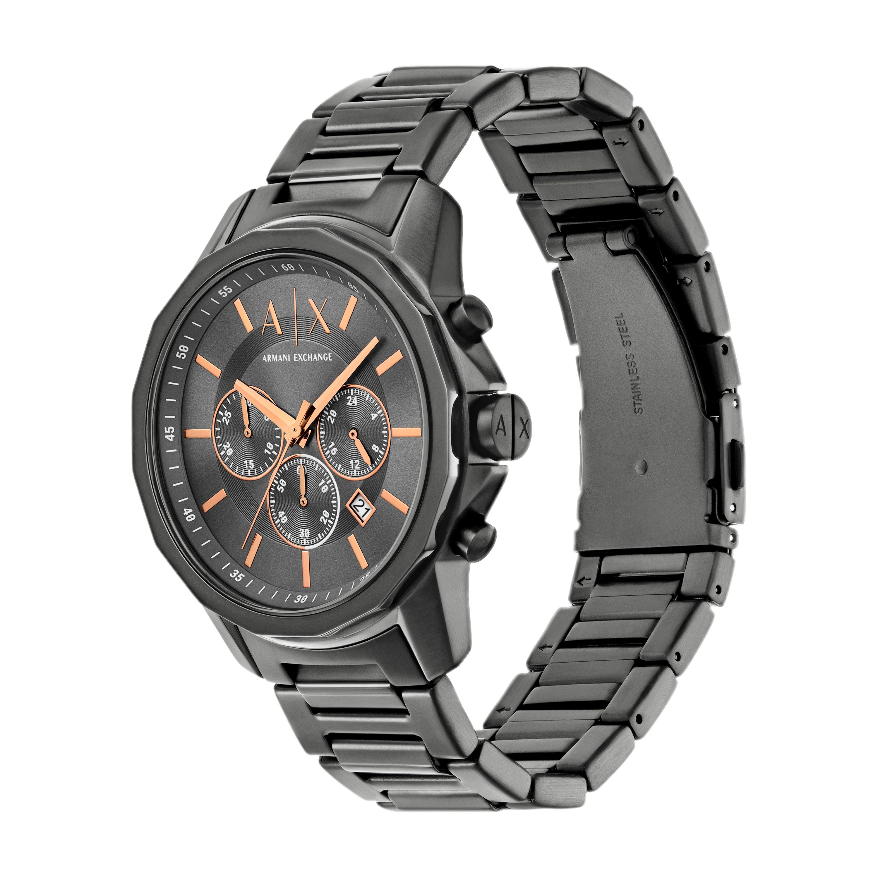 ARMANI EXCHANGE Chronograph AX7170SET, (Set, 2-tlg., mit Armband), Quarzuhr, Armbanduhr, Herrenuhr, Edelstahlarmband