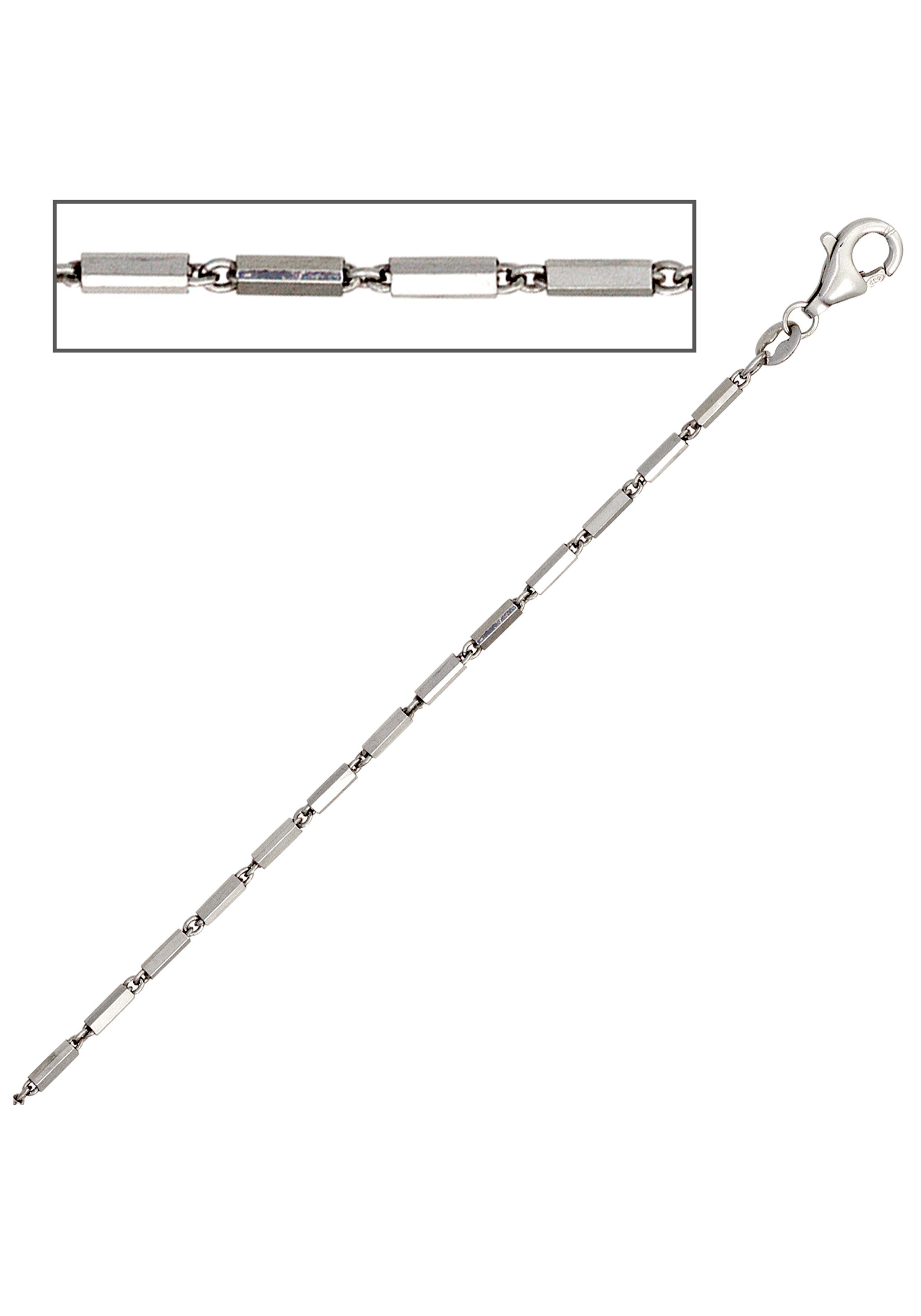 JOBO Silberkette Kette rhodiniert, 925 Silber 50 cm 1,4 mm günstig online kaufen