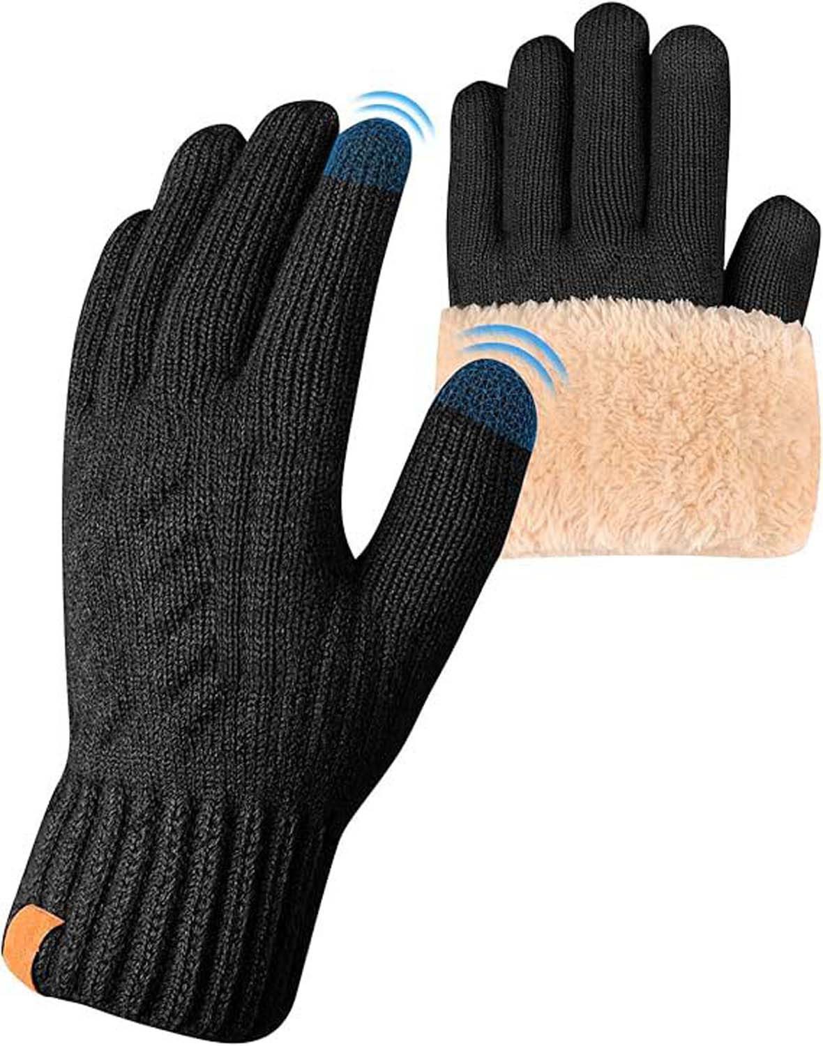 Bextsrack Strickhandschuhe Winterhandschuhe mit Fleecefutter, Touchscreen W günstig online kaufen