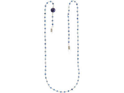 Gemshine Perlenkette »Brillenkette für Sonnenbrille, Lesebrille, Saphir«, Made in Germany