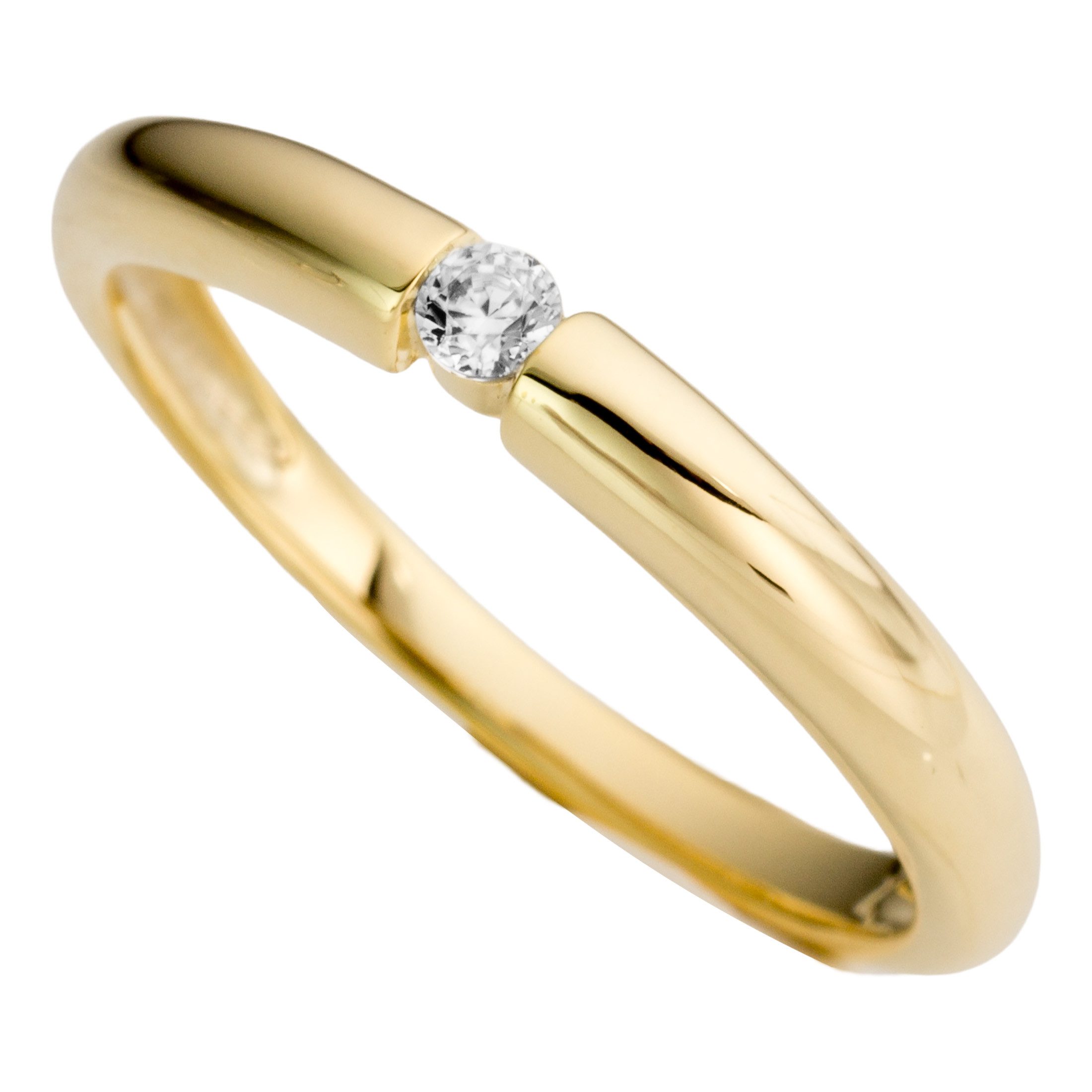 Firetti Spannring Schmuck Geschenk Gold 333 Ring Verlobungsring Vorsteckring Solitär, mit Brillant