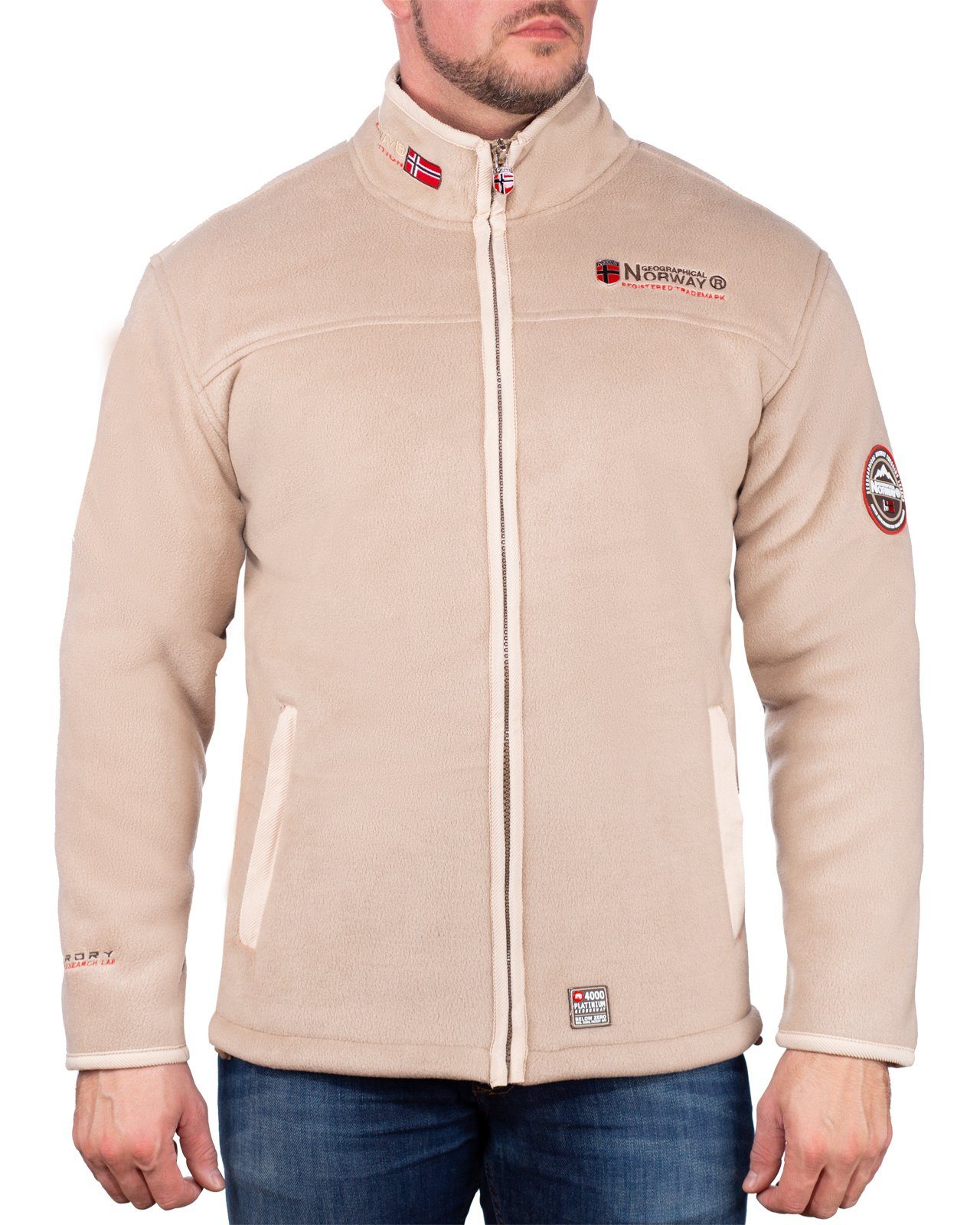 Geographical Norway Fleecejacke Herren Regular Fit Jacke baubolt Stylisches günstig online kaufen