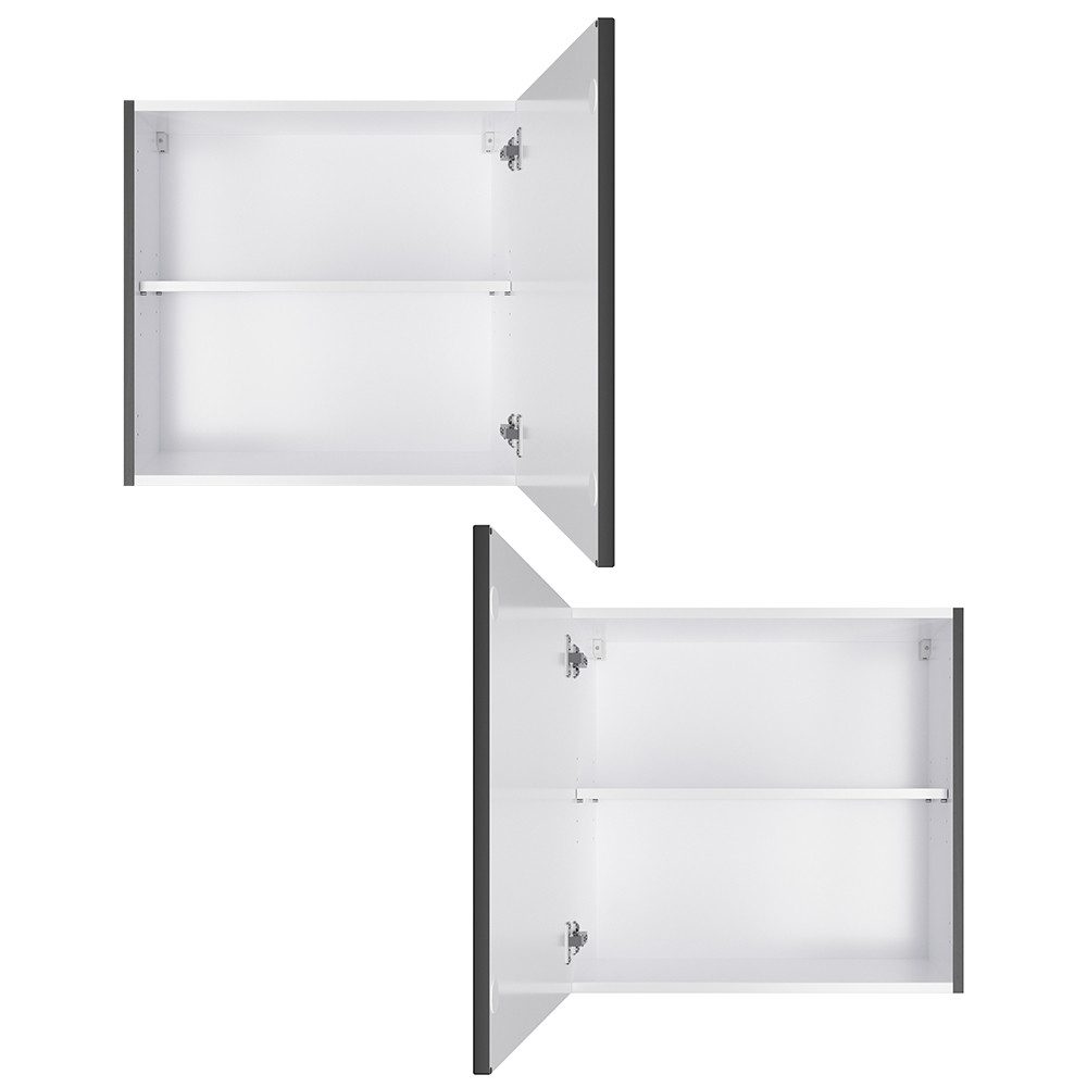 Lomadox Hängeschrank MONTERREY-03 Wandschrank Küchenschrank, grau, günstig online kaufen