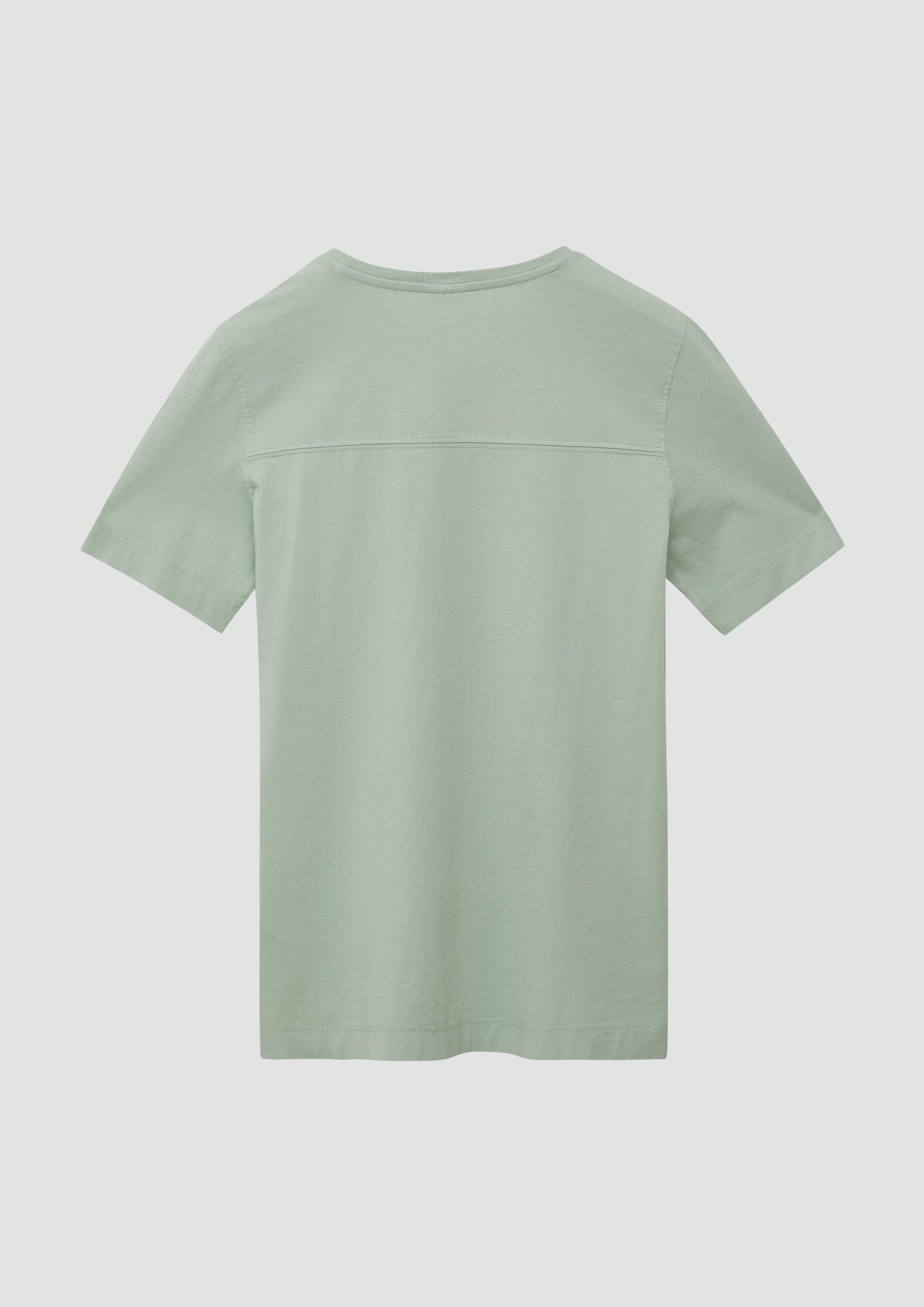 s.Oliver Kurzarmshirt T-Shirt Gewaschenes T-Shirt mit Teilungsnähten