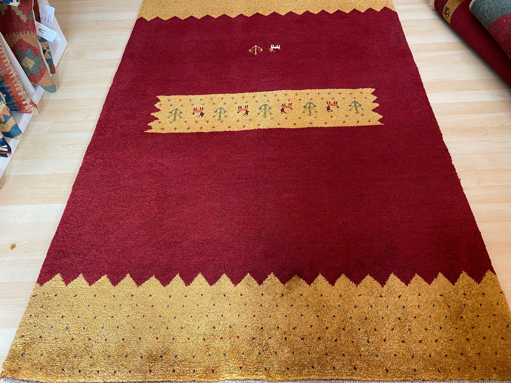 Orientteppich Original Perser Gabbeh Handgeknüpft 179×119 Handgeknüpft, Morgenlandbazar, Zertifikat Einzelstück mit Unikat Bozdar Teppich